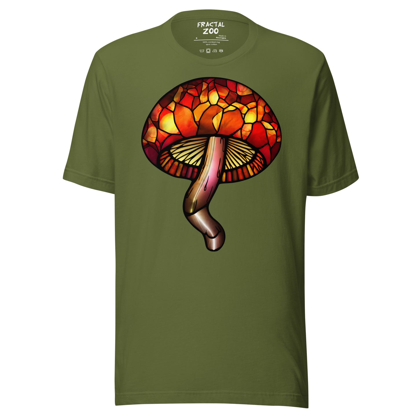 Stained-Glass Mushroom Unisex t-shirt | Celebrate Creativity and Nature