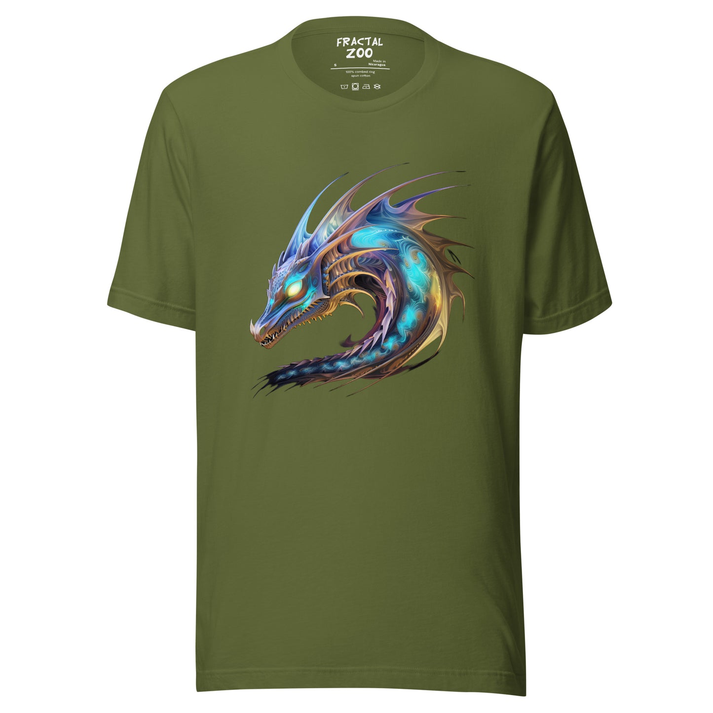 Dragon's Essence T-Shirt where Fractal Art Meets Mythical Legends