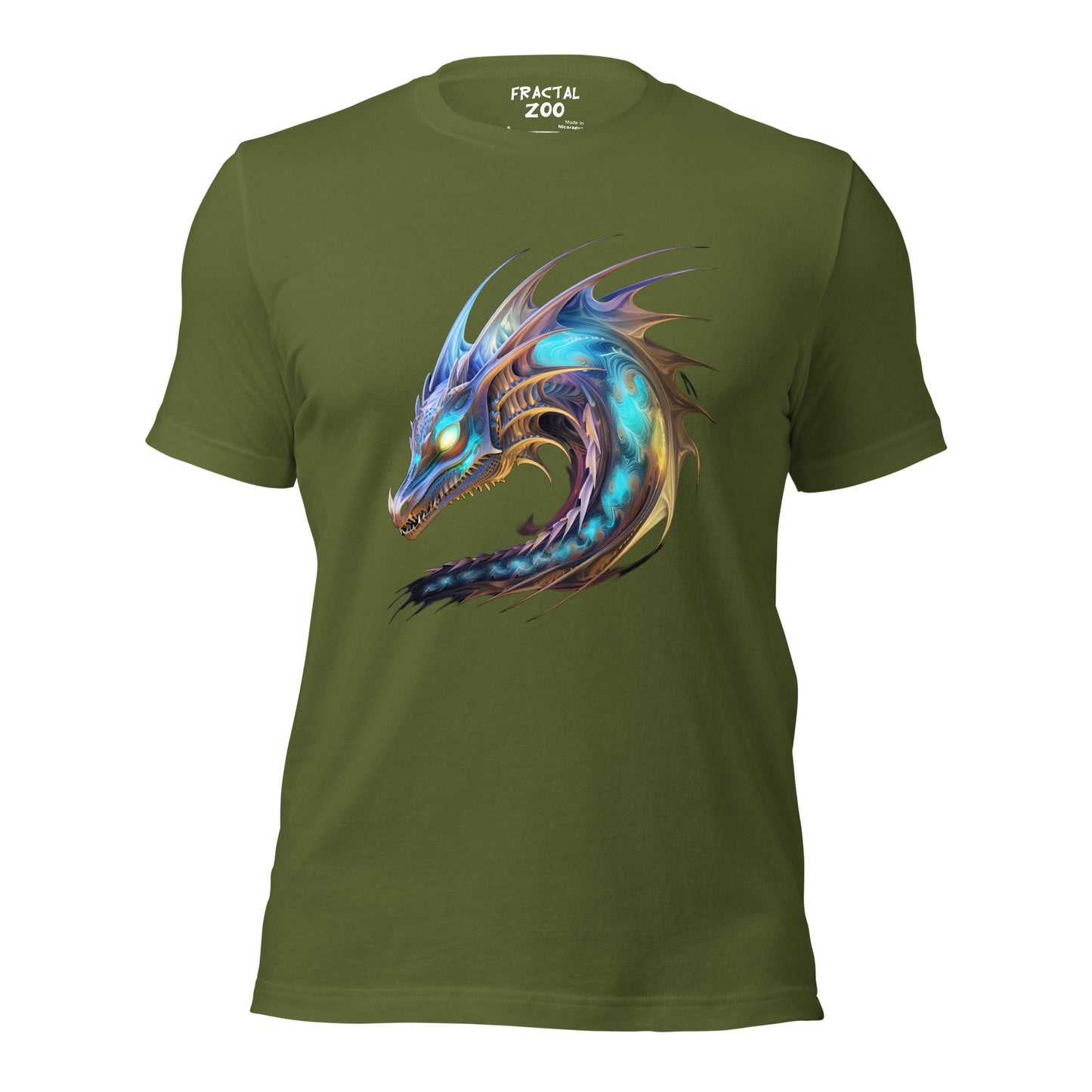 Dragon's Essence T-Shirt where Fractal Art Meets Mythical Legends