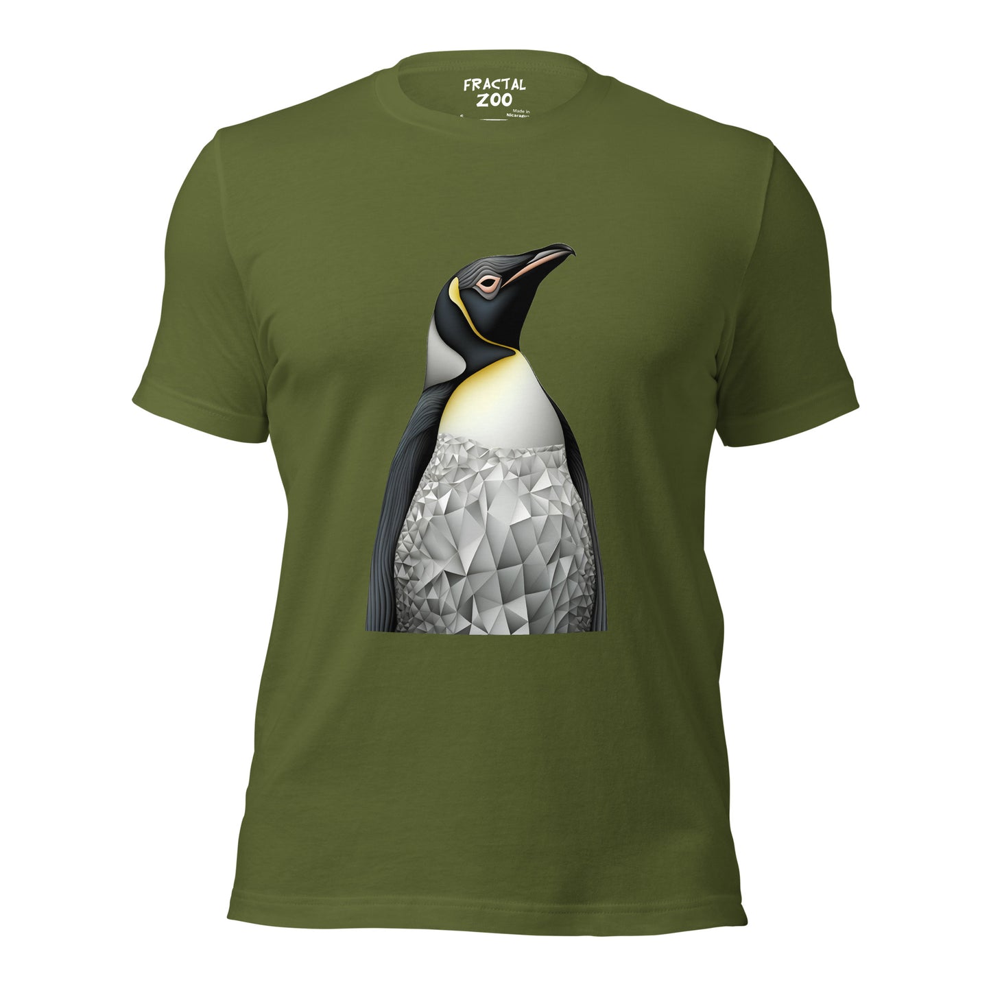 Penguin Fractal Reverie Unisex t-shirt | Artistic Precision and Antarctic Delight