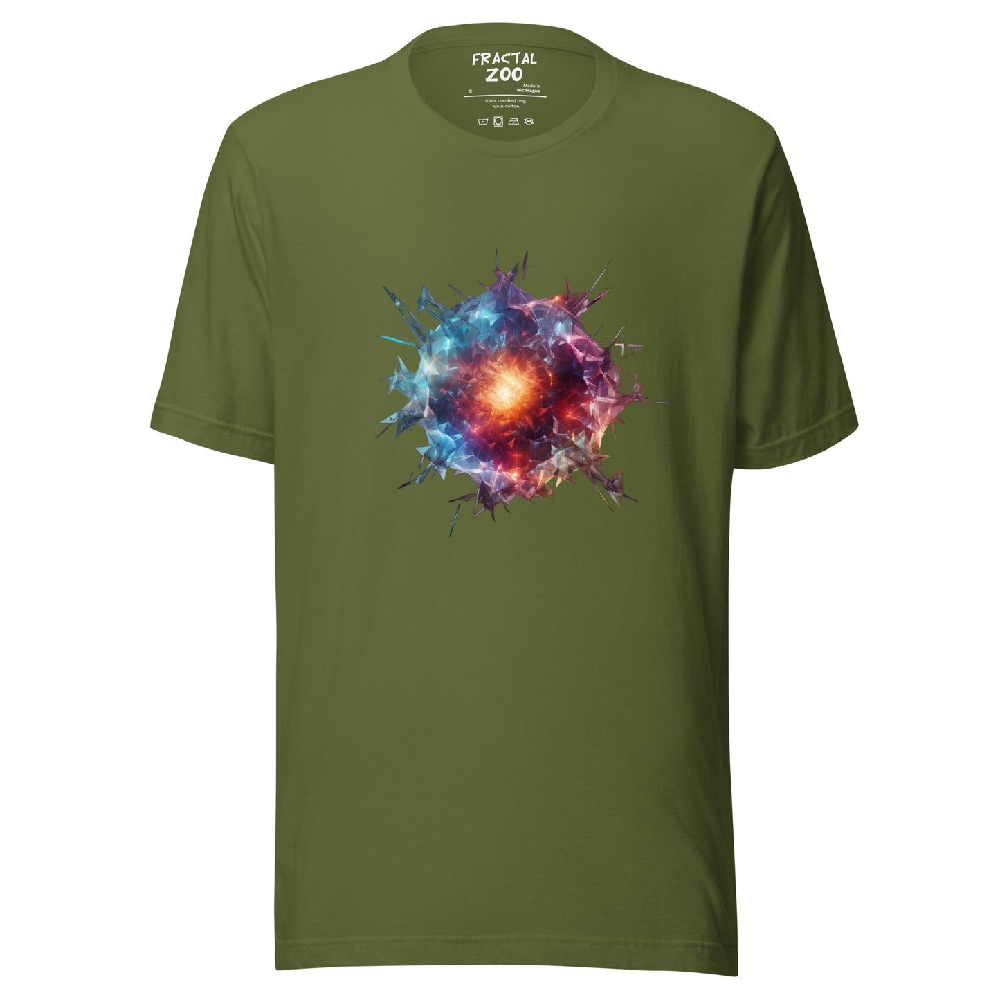 Geometric Abstract Meteor Unisex t-shirt | Ethical Style from the Cosmos