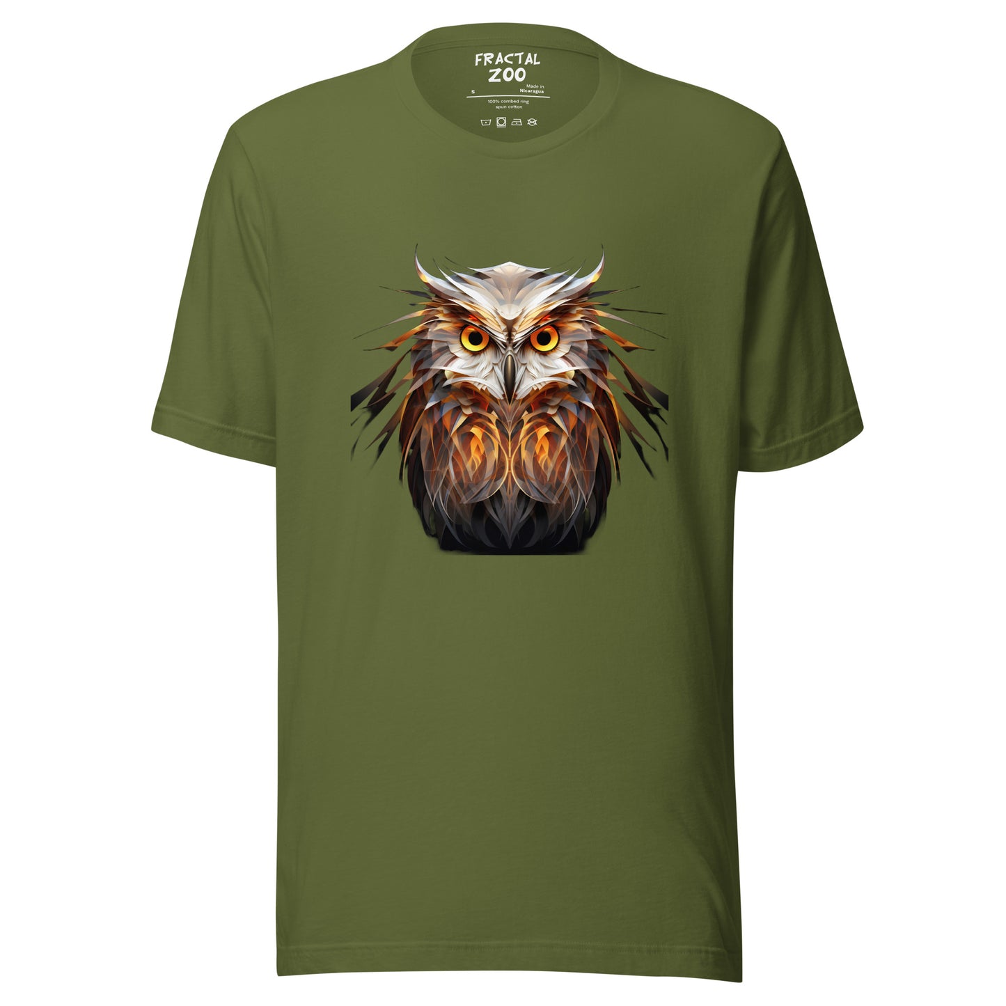 Fractal Owl Unisex t-shirt | Animal-Inspired T-Shirt Collection