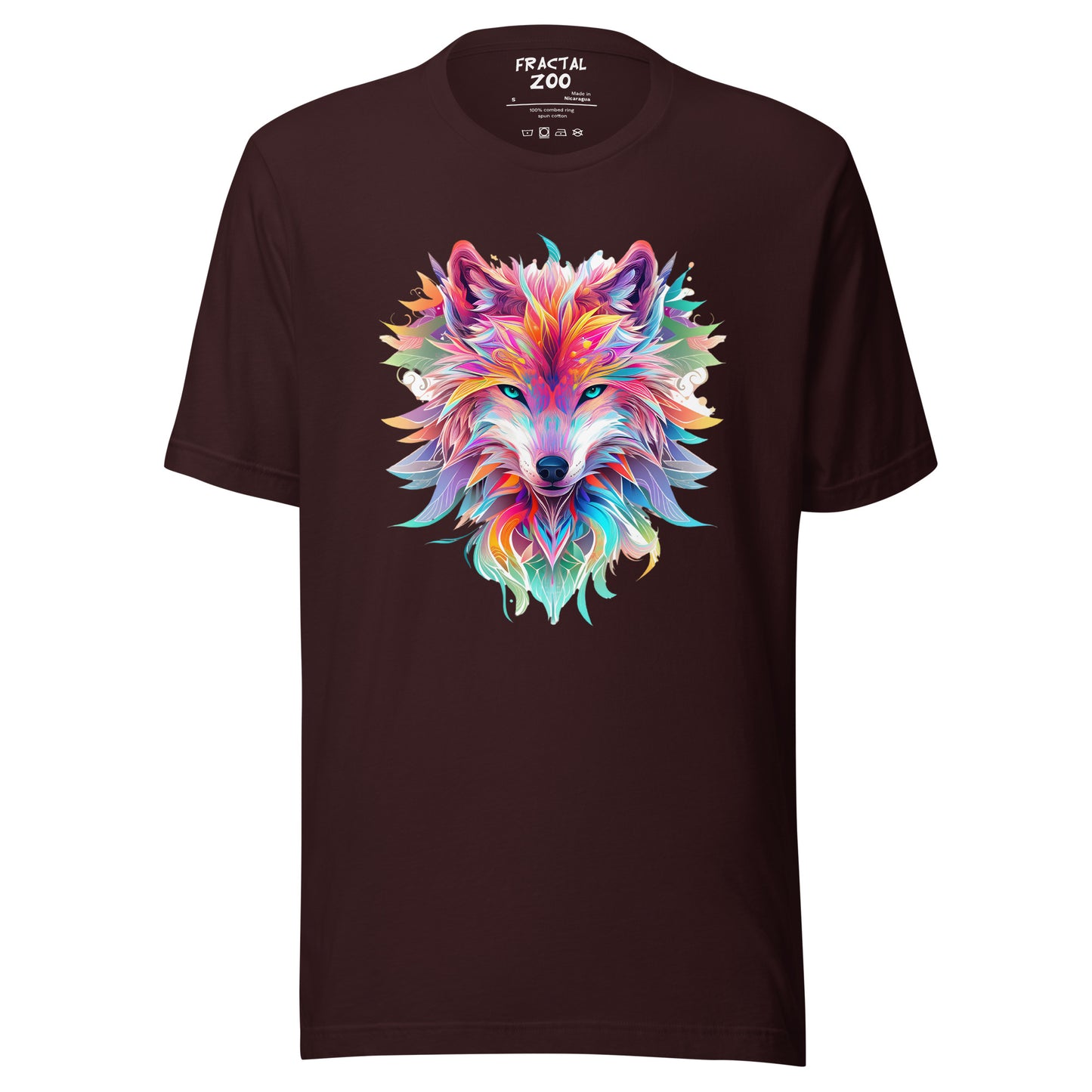 Vibrant Spirit Wolf Tee | Artistic and Sustainable T-Shirt