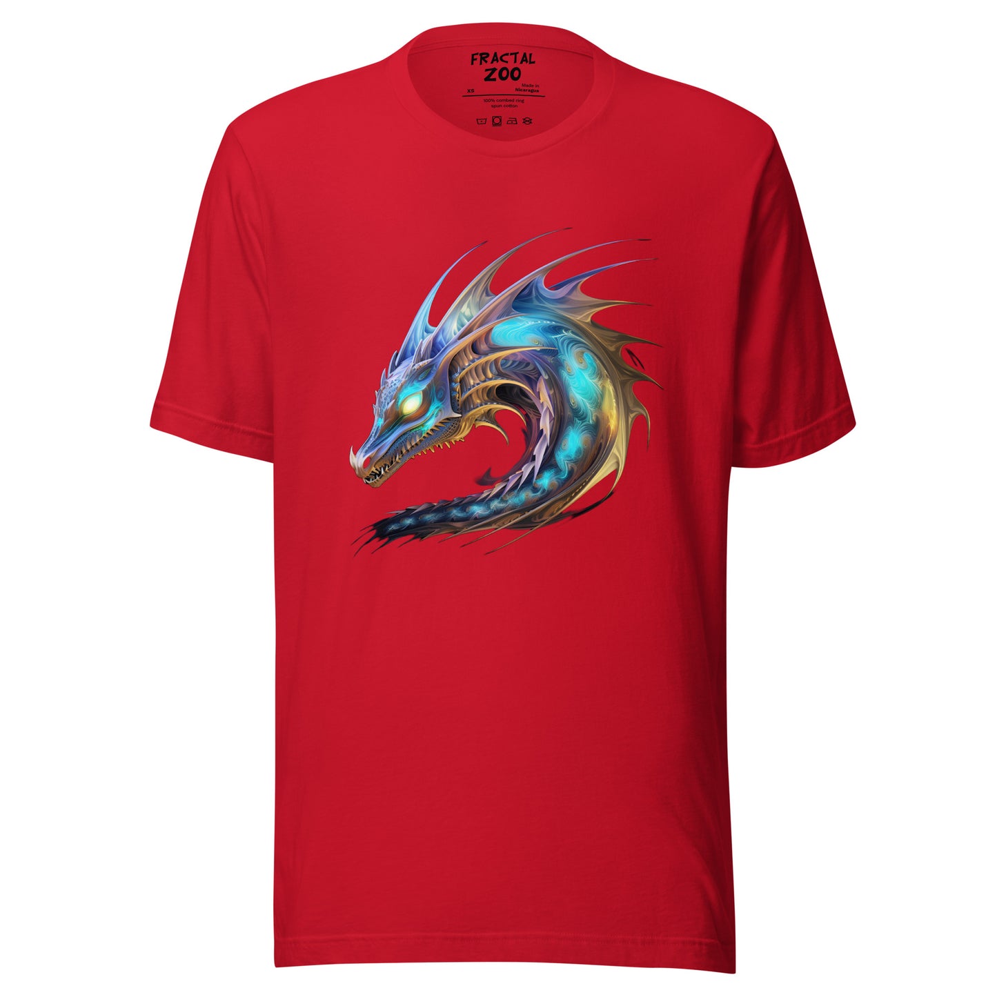 Dragon's Essence T-Shirt where Fractal Art Meets Mythical Legends