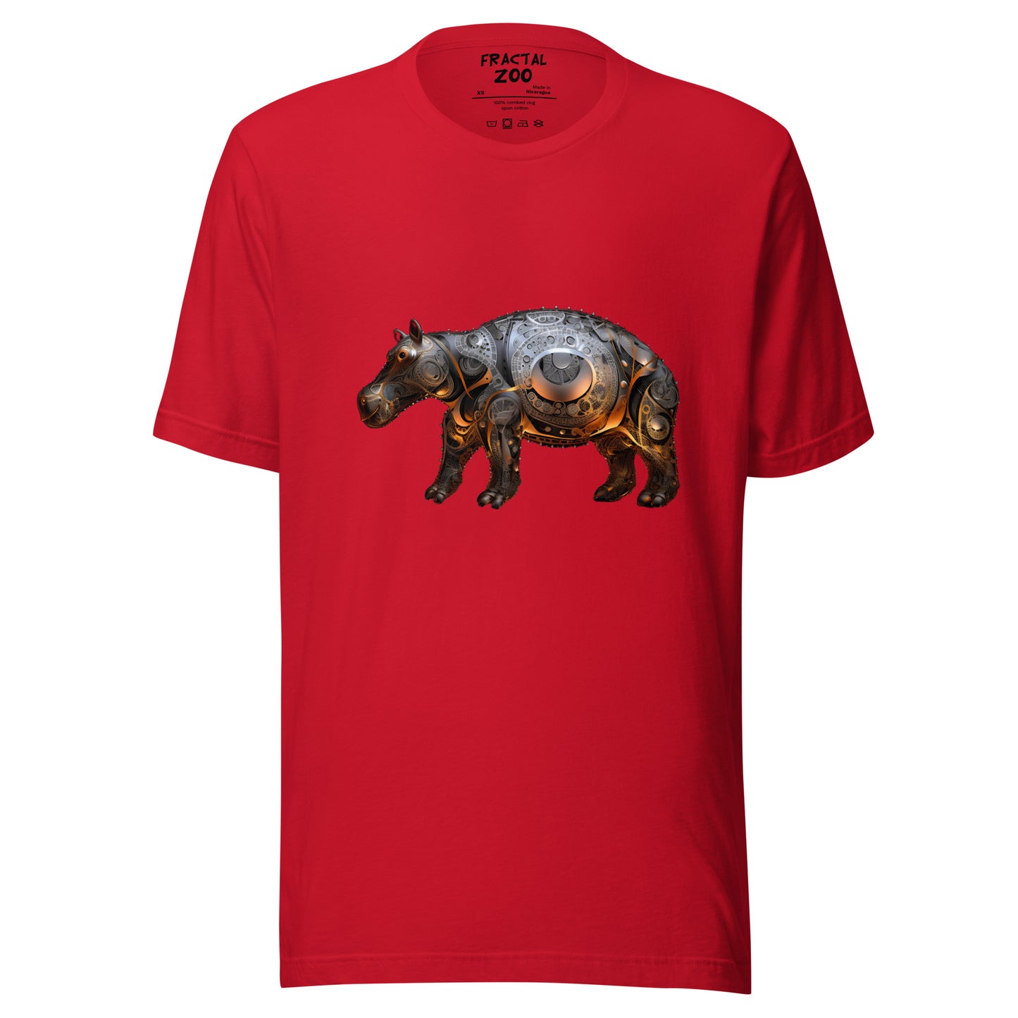 Celebrate Nature's Grandeur with Hippo Enigma Fractal Art T-Shirt