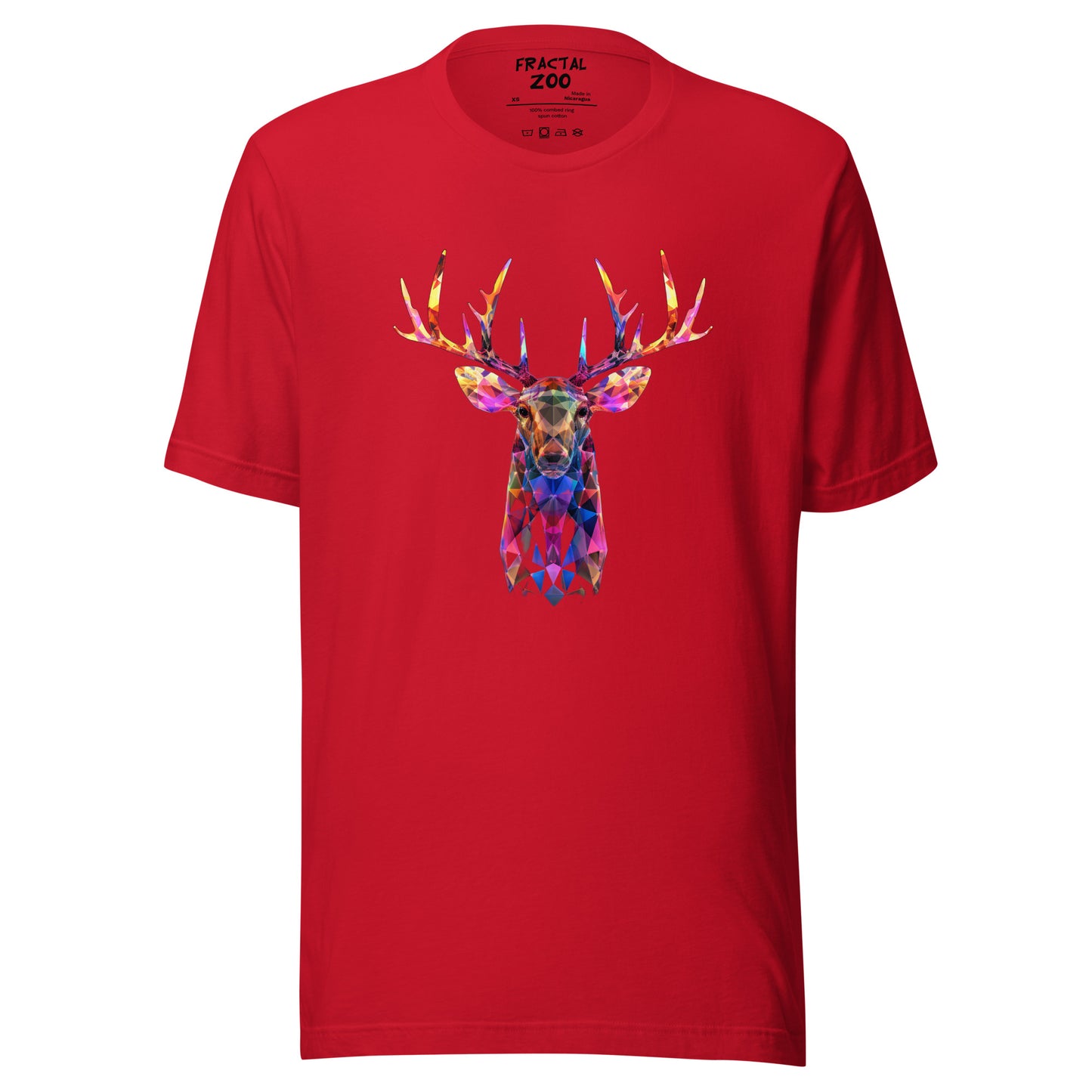 Fractal Deer Buck Unisex t-shirt | Unveil the Fusion of Nature