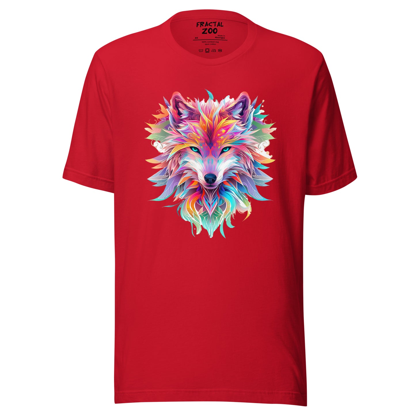 Vibrant Spirit Wolf Tee | Artistic and Sustainable T-Shirt