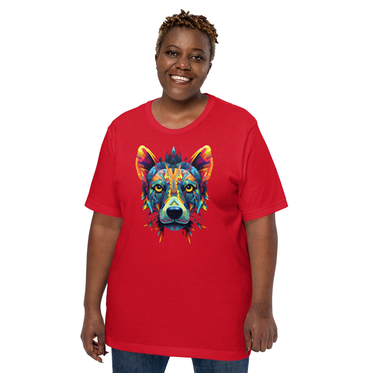 Cosmic Kaleidocanine - Stellar Fractal Dog T-Shirt for Festivals Unisex t-shirt