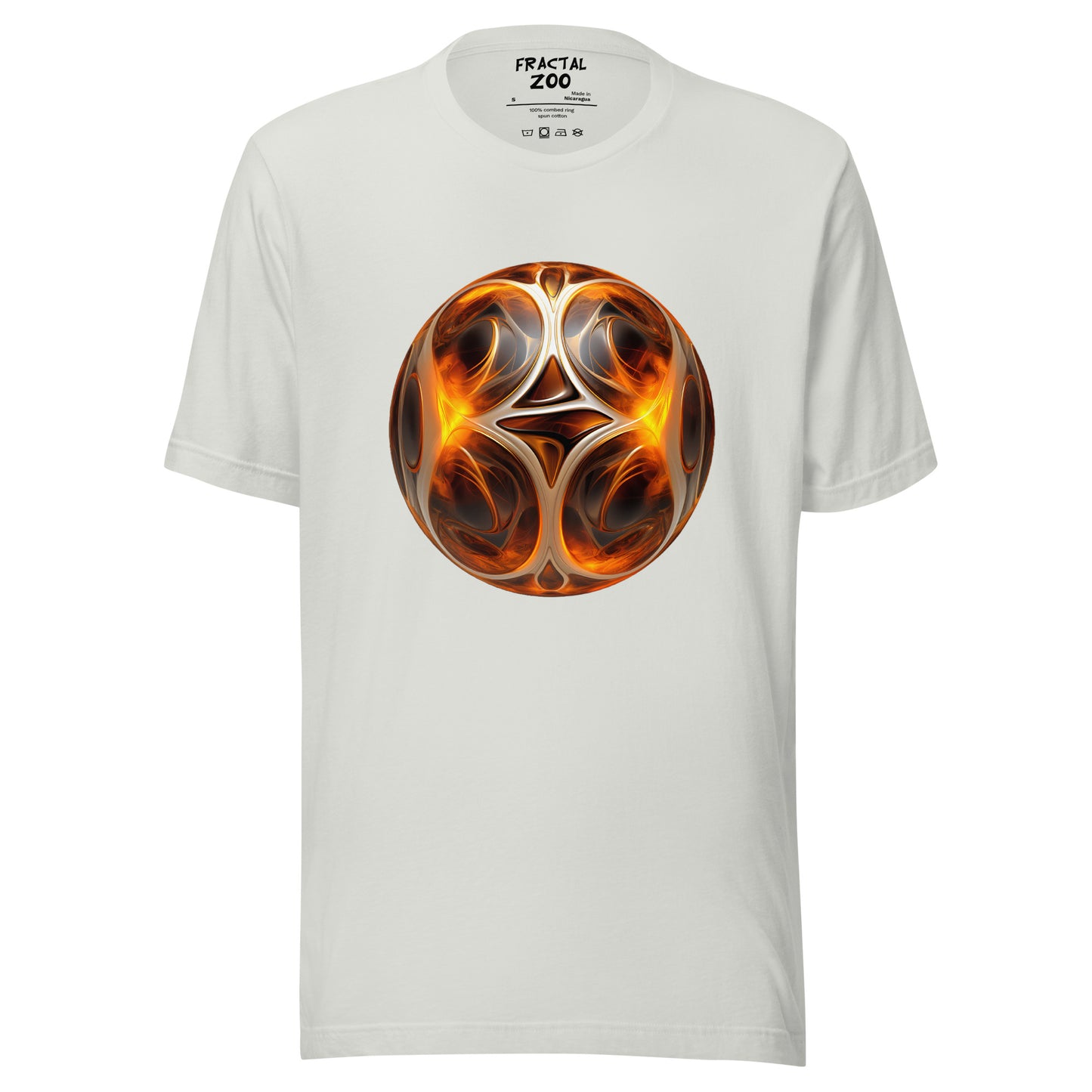 Inferno Elegance T-Shirt | Dive into the Fiery World of Fractal Artistry