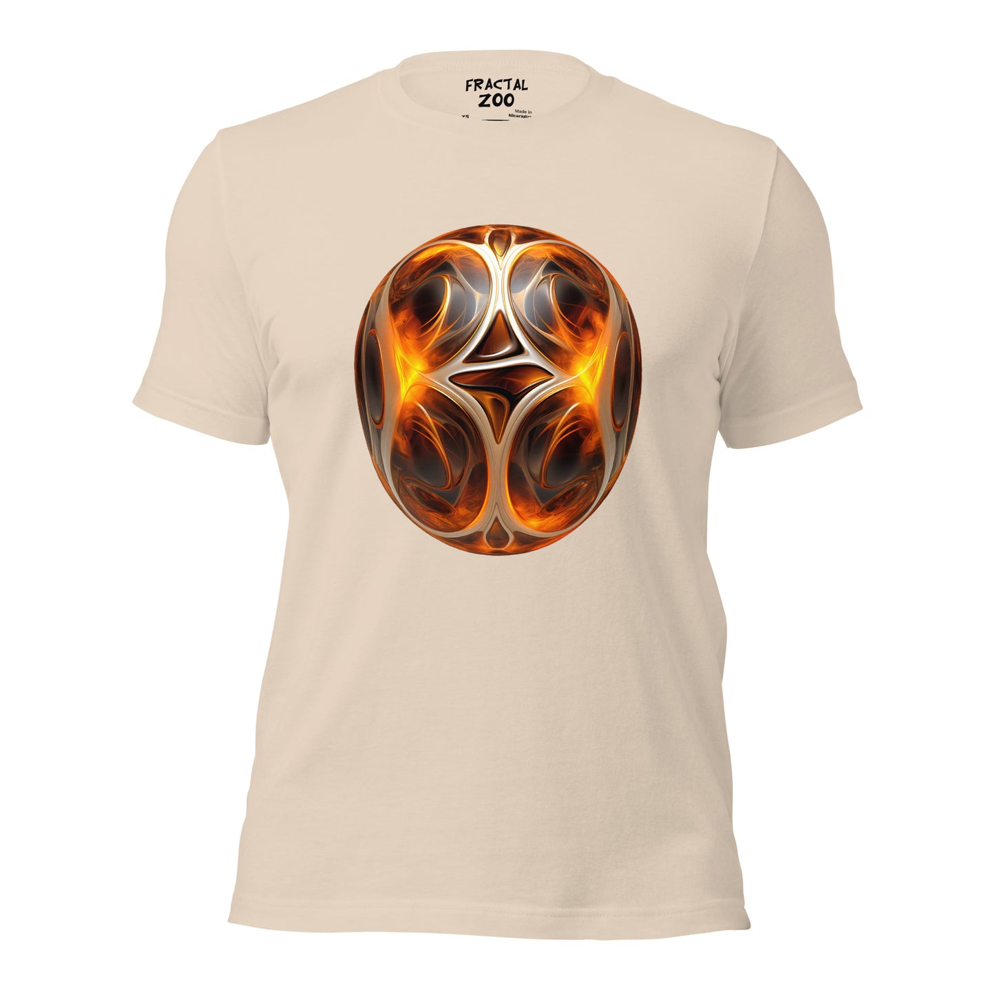 Inferno Elegance T-Shirt | Dive into the Fiery World of Fractal Artistry