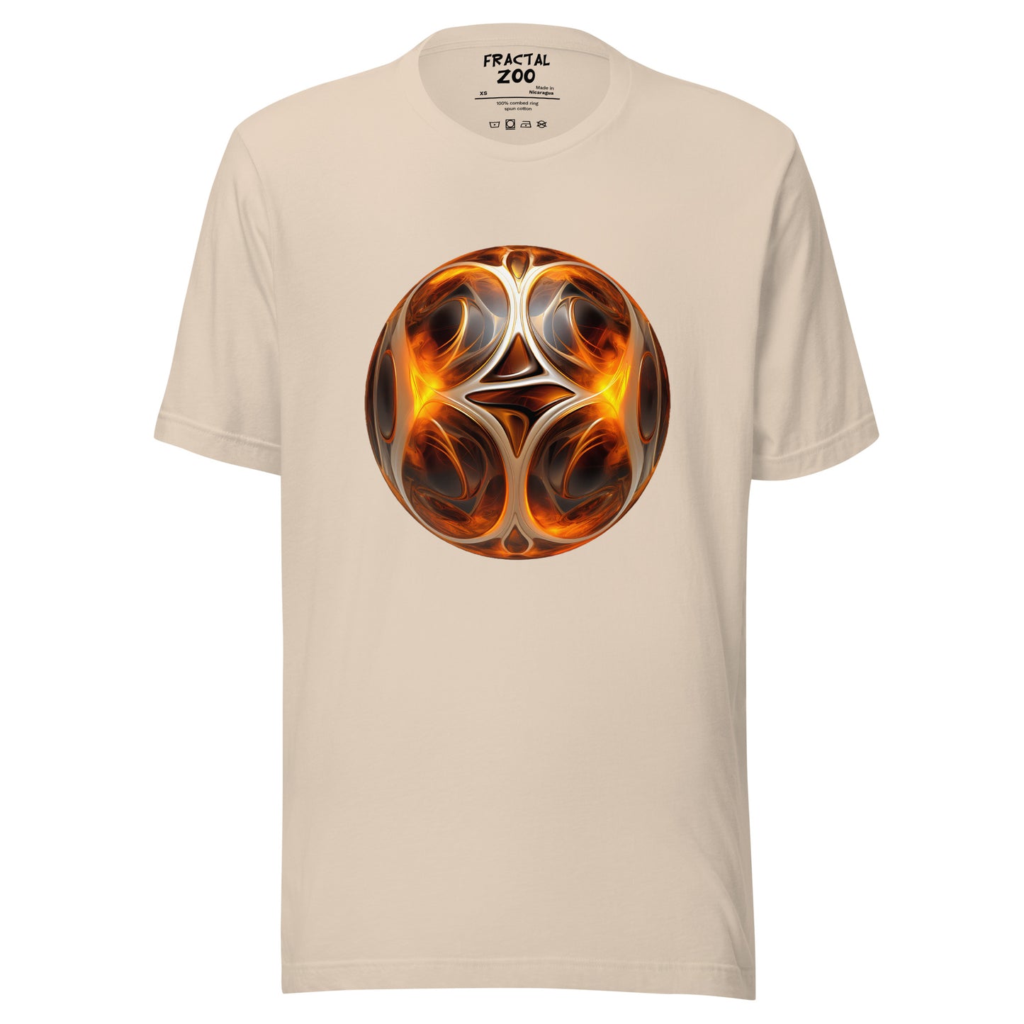 Inferno Elegance T-Shirt | Dive into the Fiery World of Fractal Artistry