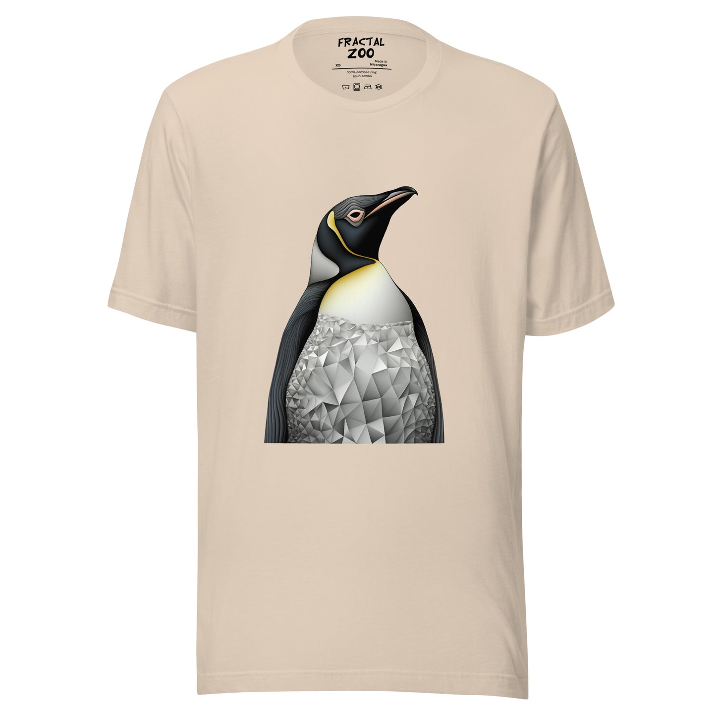 Penguin Fractal Reverie Unisex t-shirt | Artistic Precision and Antarctic Delight