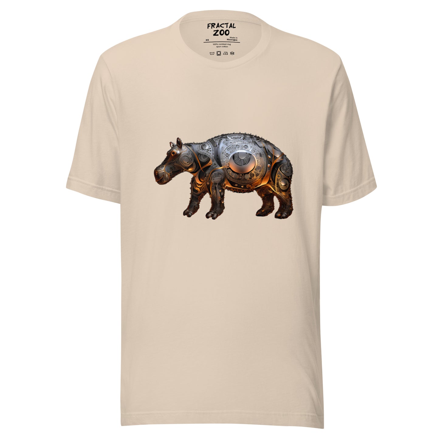 Celebrate Nature's Grandeur with Hippo Enigma Fractal Art T-Shirt