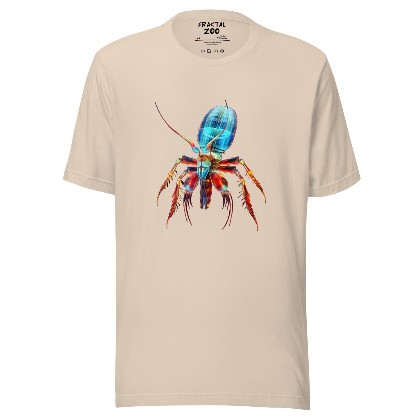 Experience Wild Style with Psychedelia Shrimp T-Shirt by Fractal Zoo