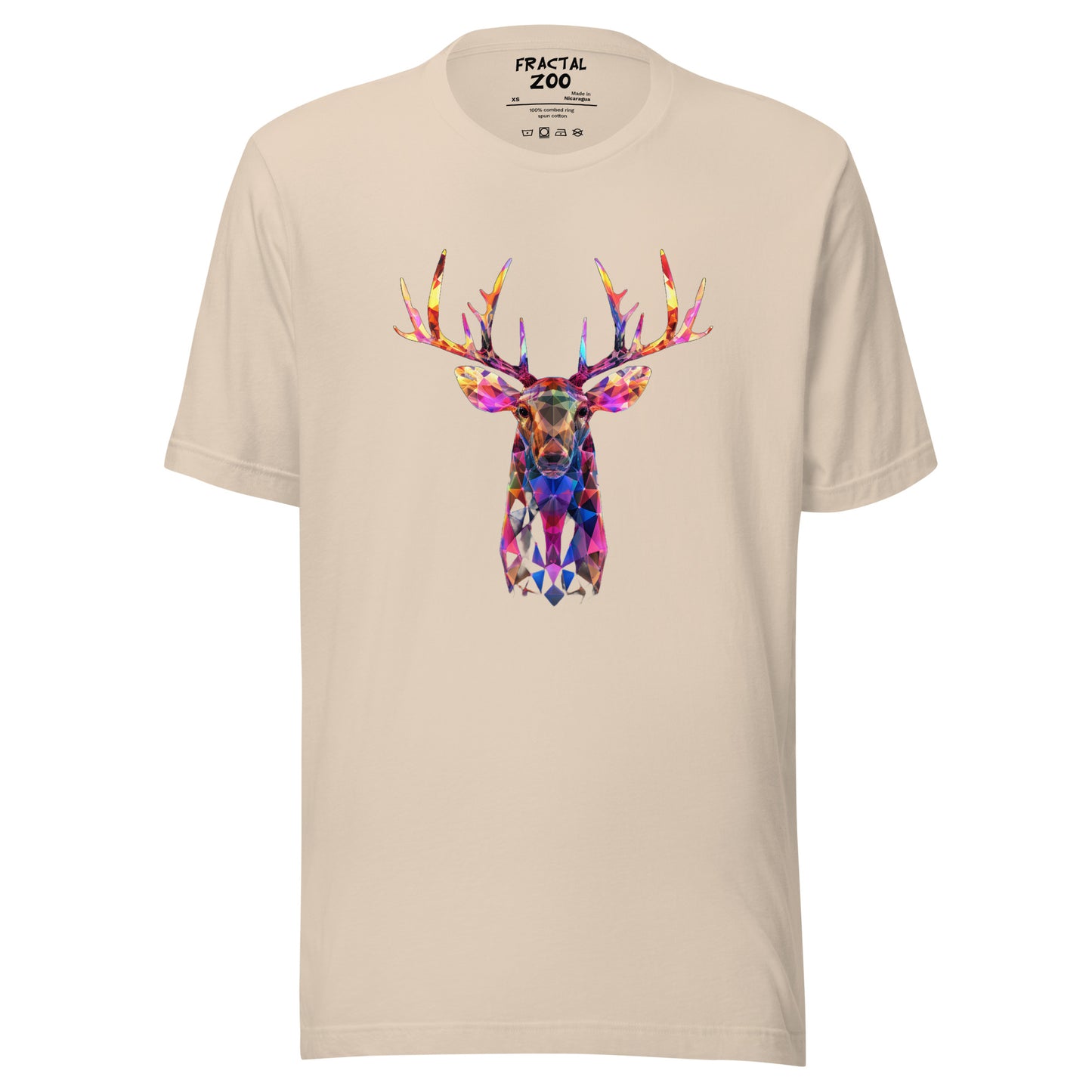 Fractal Deer Buck Unisex t-shirt | Unveil the Fusion of Nature