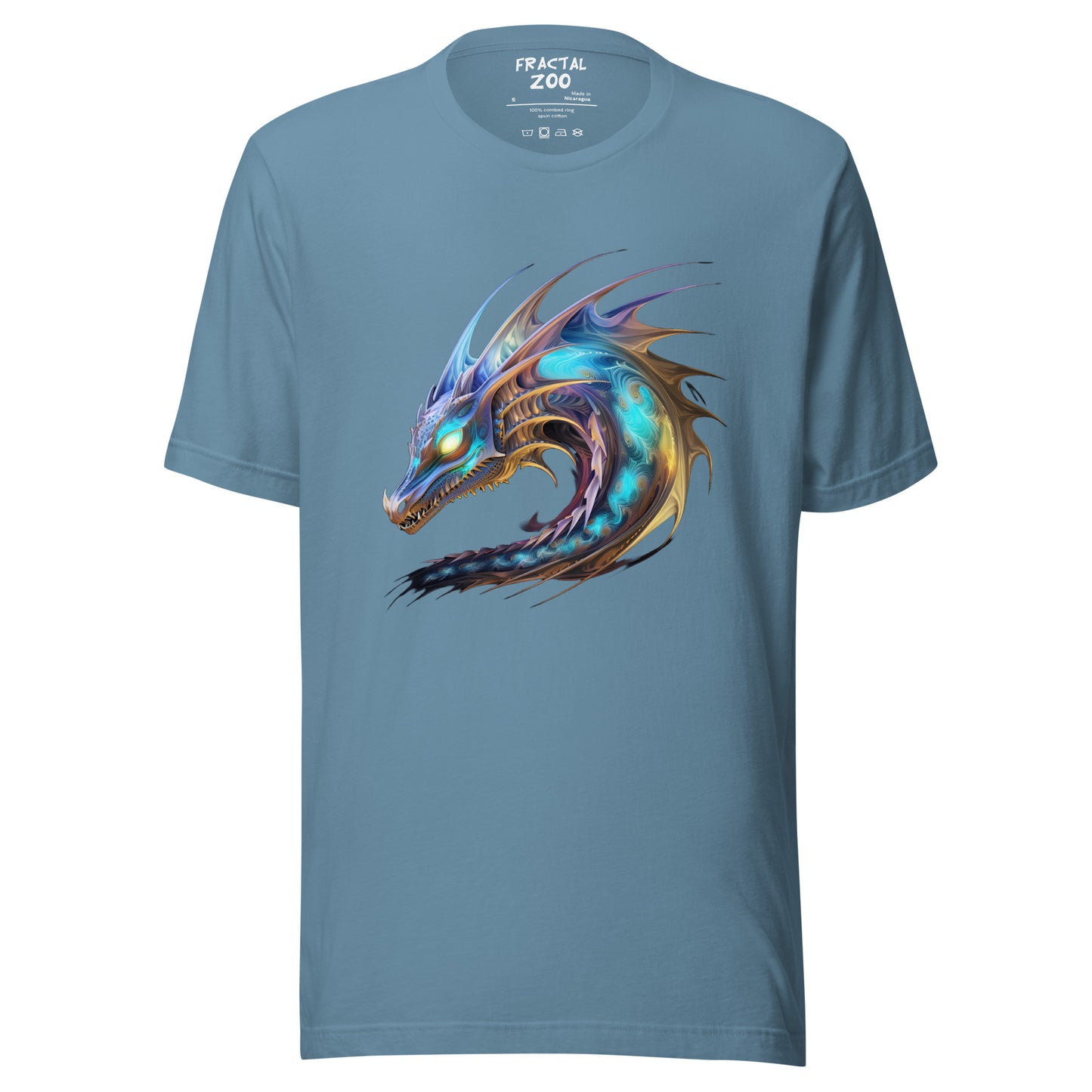 Dragon's Essence T-Shirt where Fractal Art Meets Mythical Legends