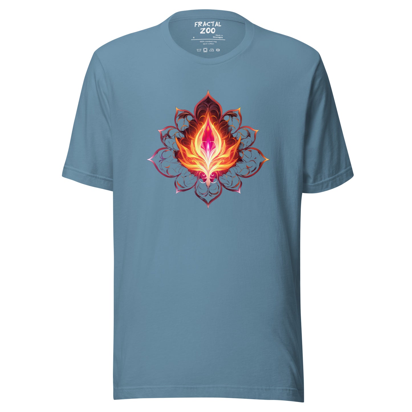 Cosmic Bloom - Ethereal Space-Inspired Floral T-Shirt for Festivals