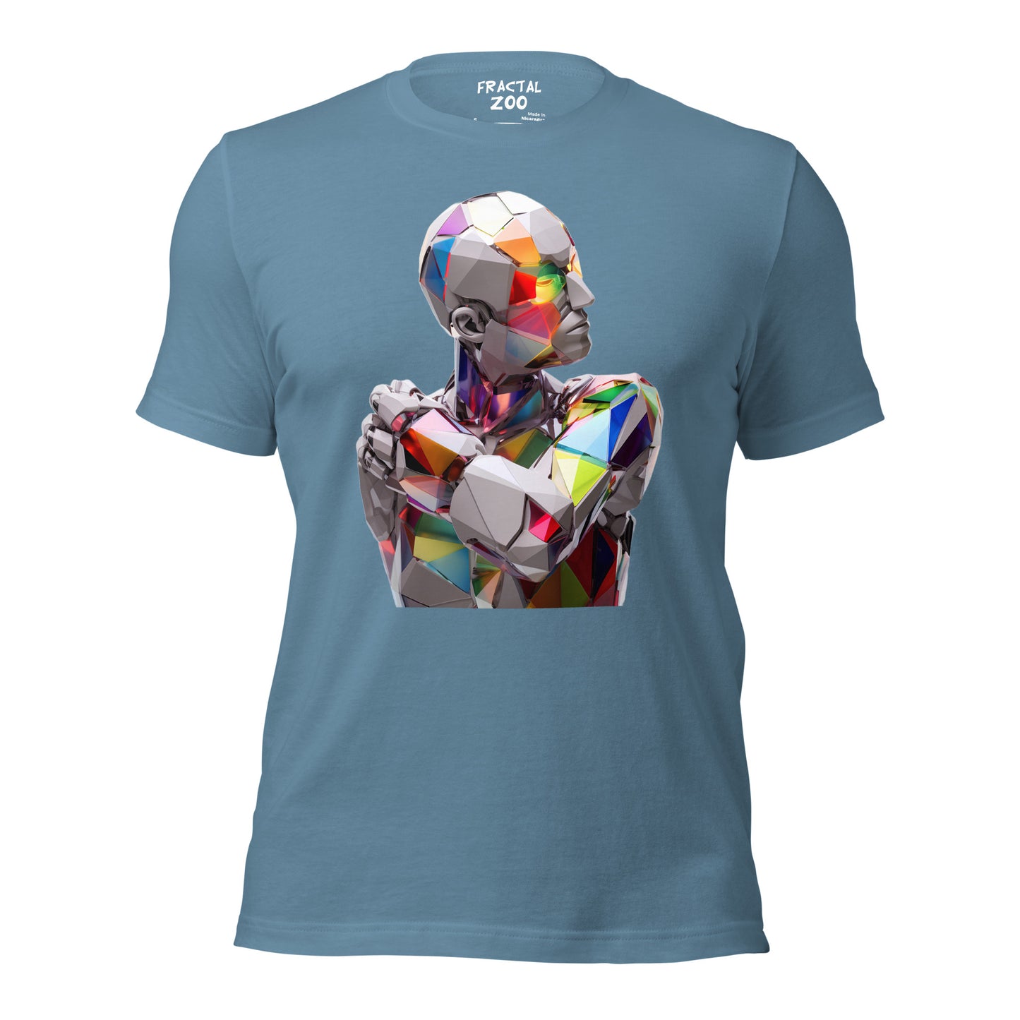 Thoughtful Android - Reflective Robot T-Shirt for Tech Enthusiasts