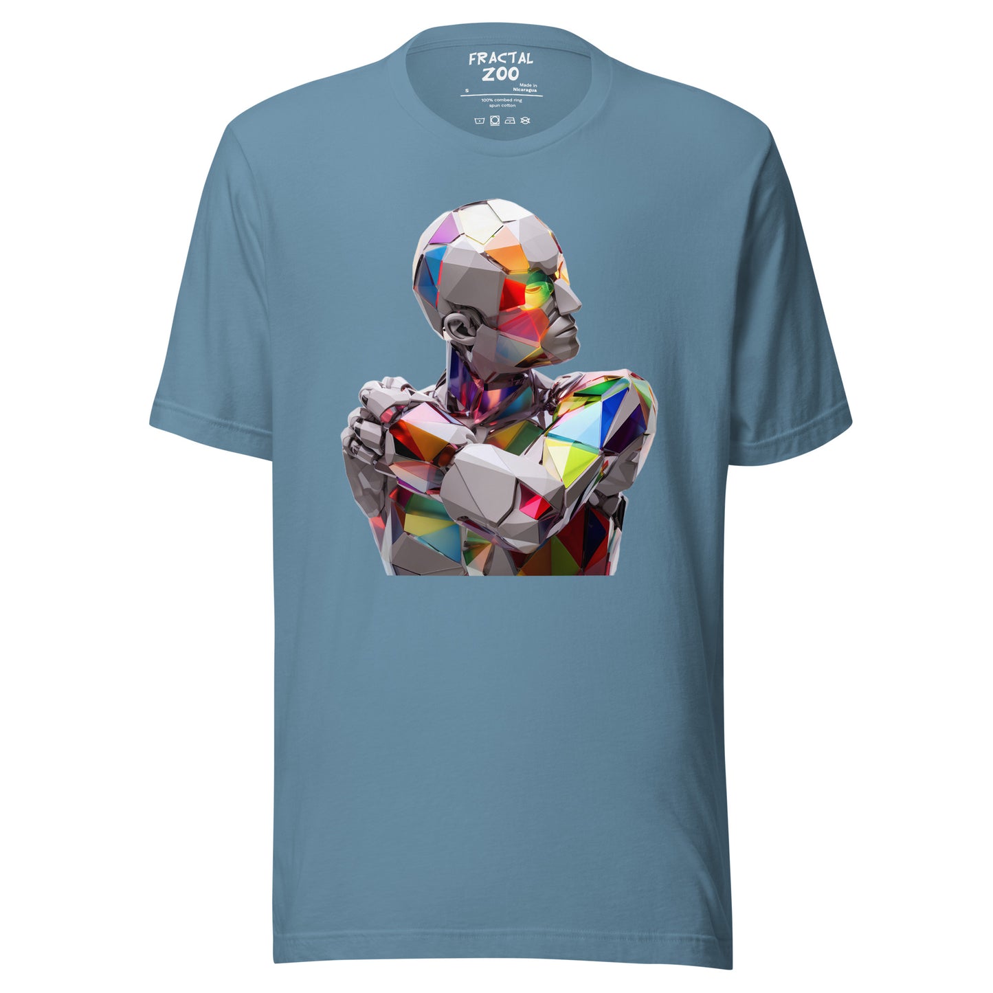 Thoughtful Android - Reflective Robot T-Shirt for Tech Enthusiasts