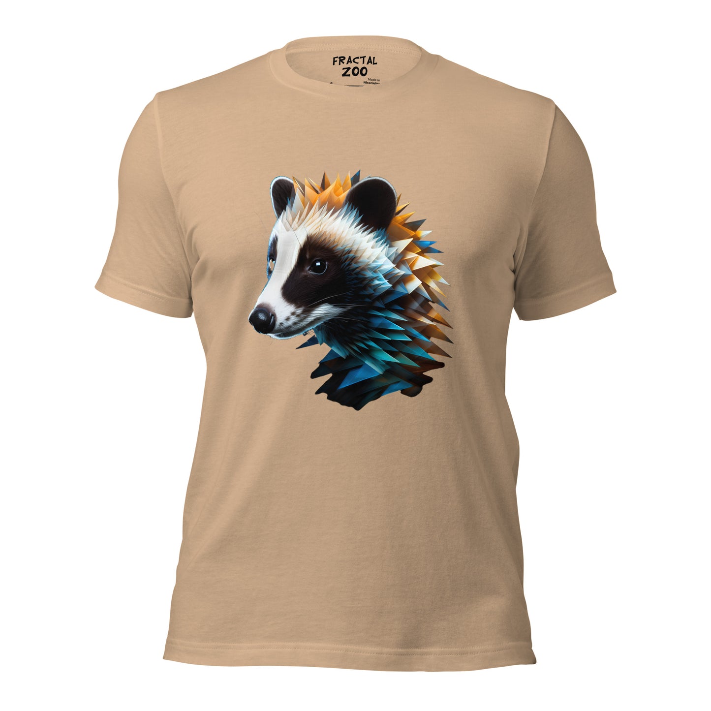 Discover Nature's Artistry with the Wild Geometry Badger Tee