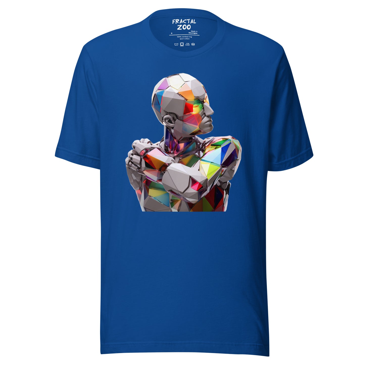 Thoughtful Android - Reflective Robot T-Shirt for Tech Enthusiasts