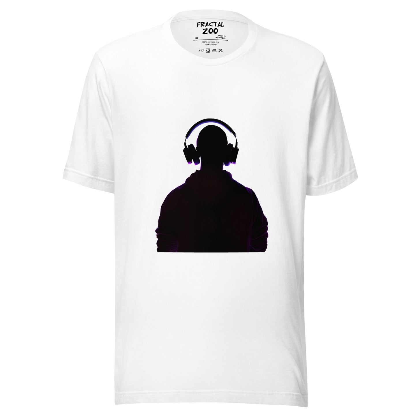 Beat Shadow T-Shirt for Eco-Conscious Partygoers | Passion for Art and Music with DJ Silhouette Design