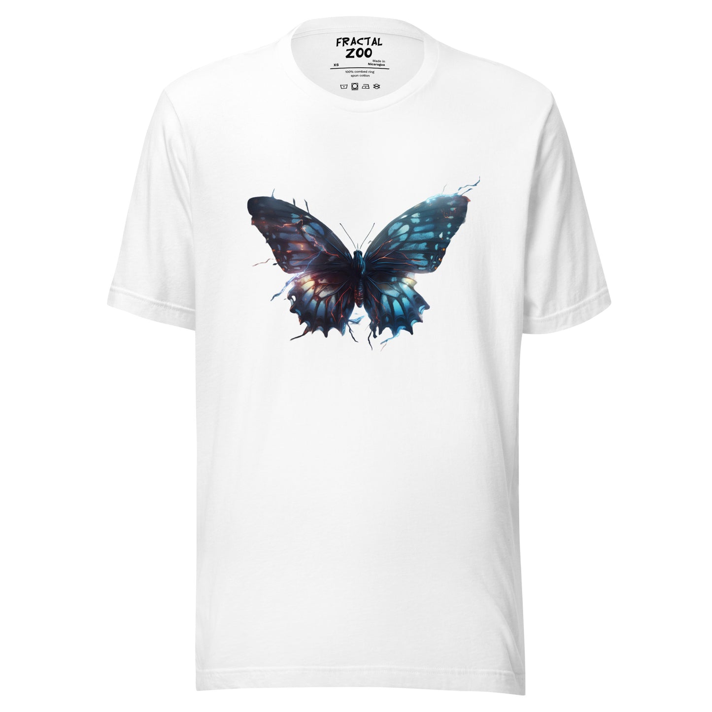 Electro-Flutter Lightning Butterfly Unisex t-shirt | Eco-Friendly Festival Fashion Statement