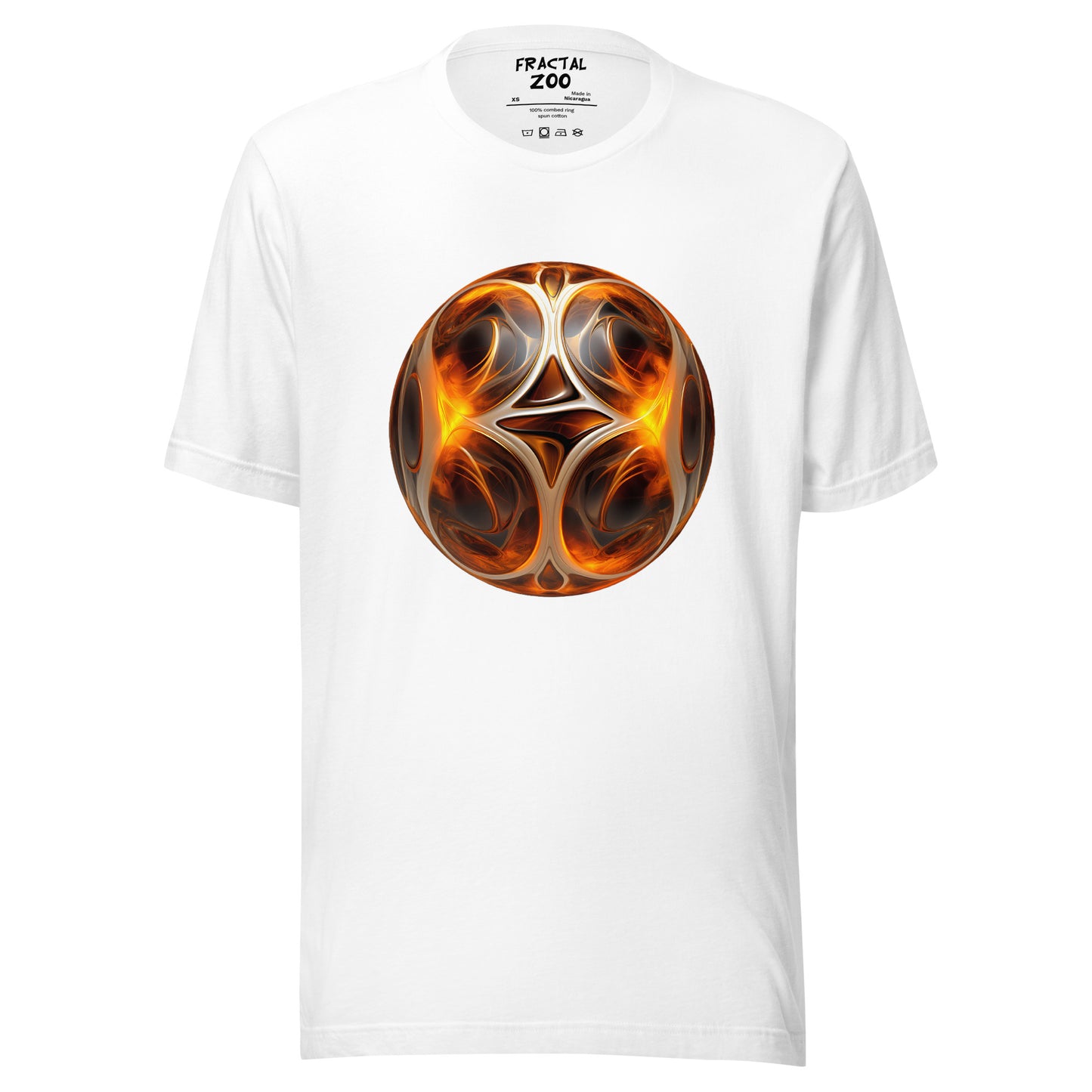 Inferno Elegance T-Shirt | Dive into the Fiery World of Fractal Artistry