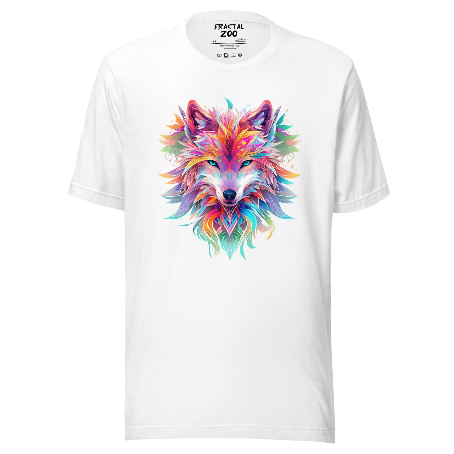 Vibrant Spirit Wolf Tee | Artistic and Sustainable T-Shirt