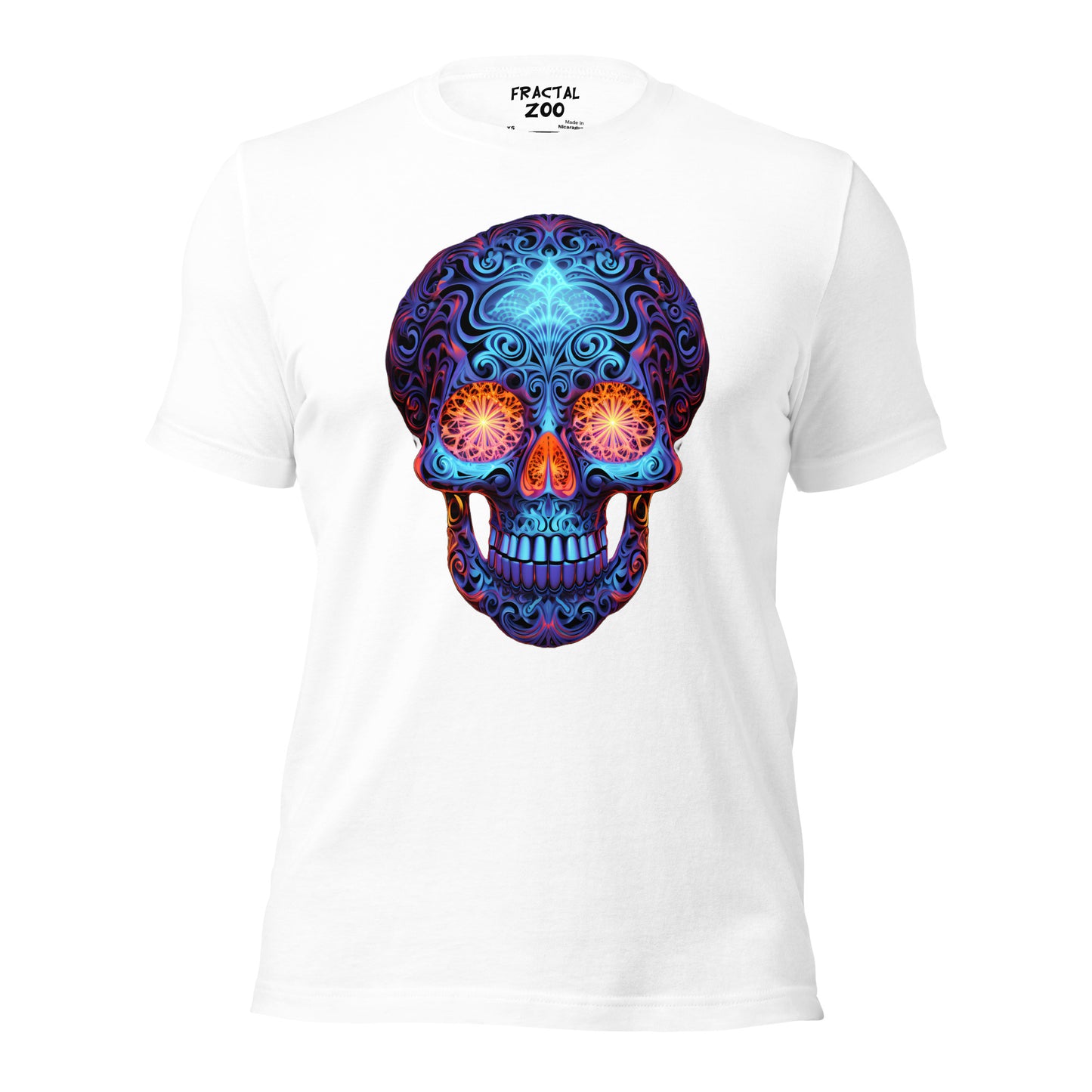 Sapphire Gaze Skull Unisex t-shirt | Comfy and visually captivating feel