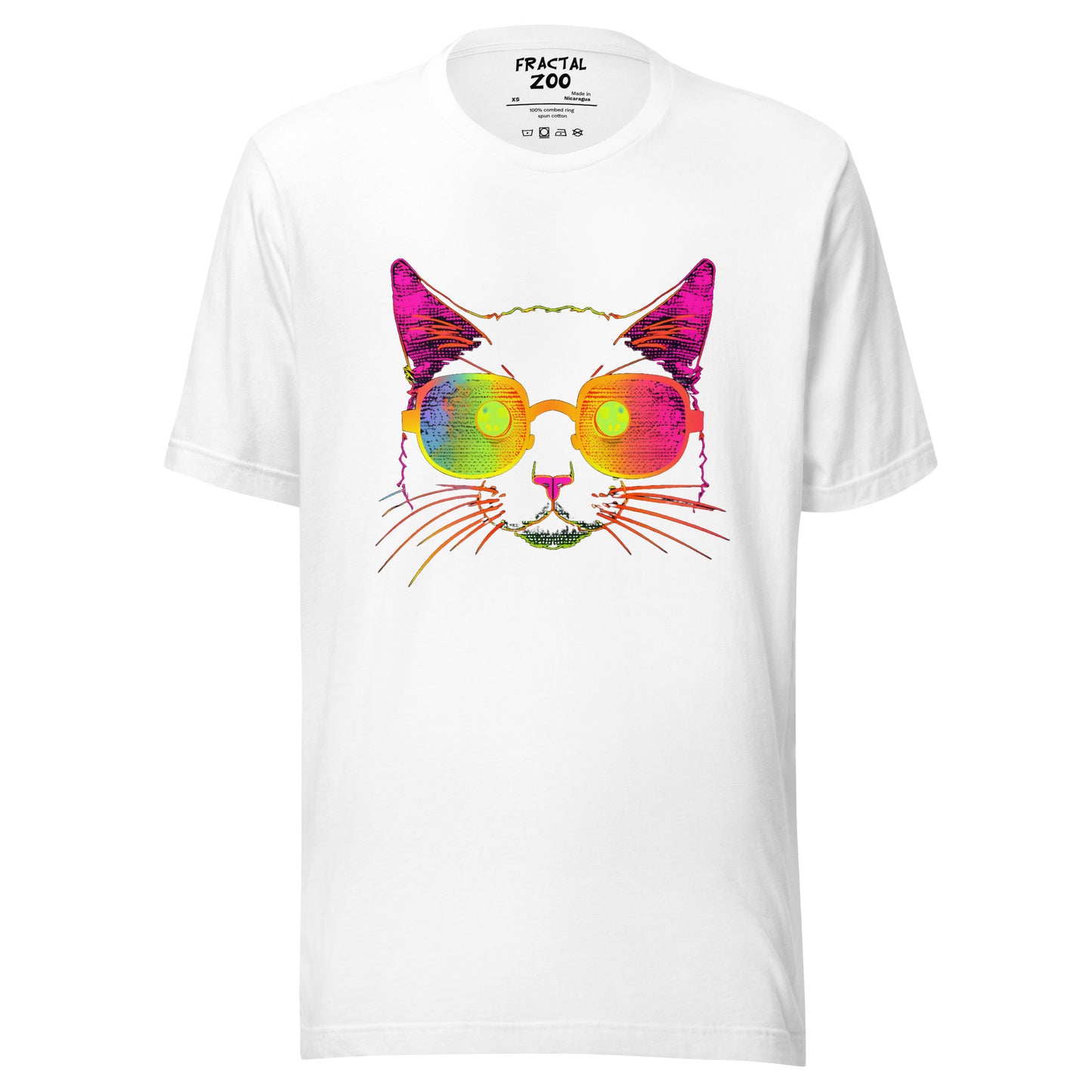 Rave in Style with Neon Kitty Spectacles Unisex T-Shirt | Neon Kitty Music Festival Vibes Tee