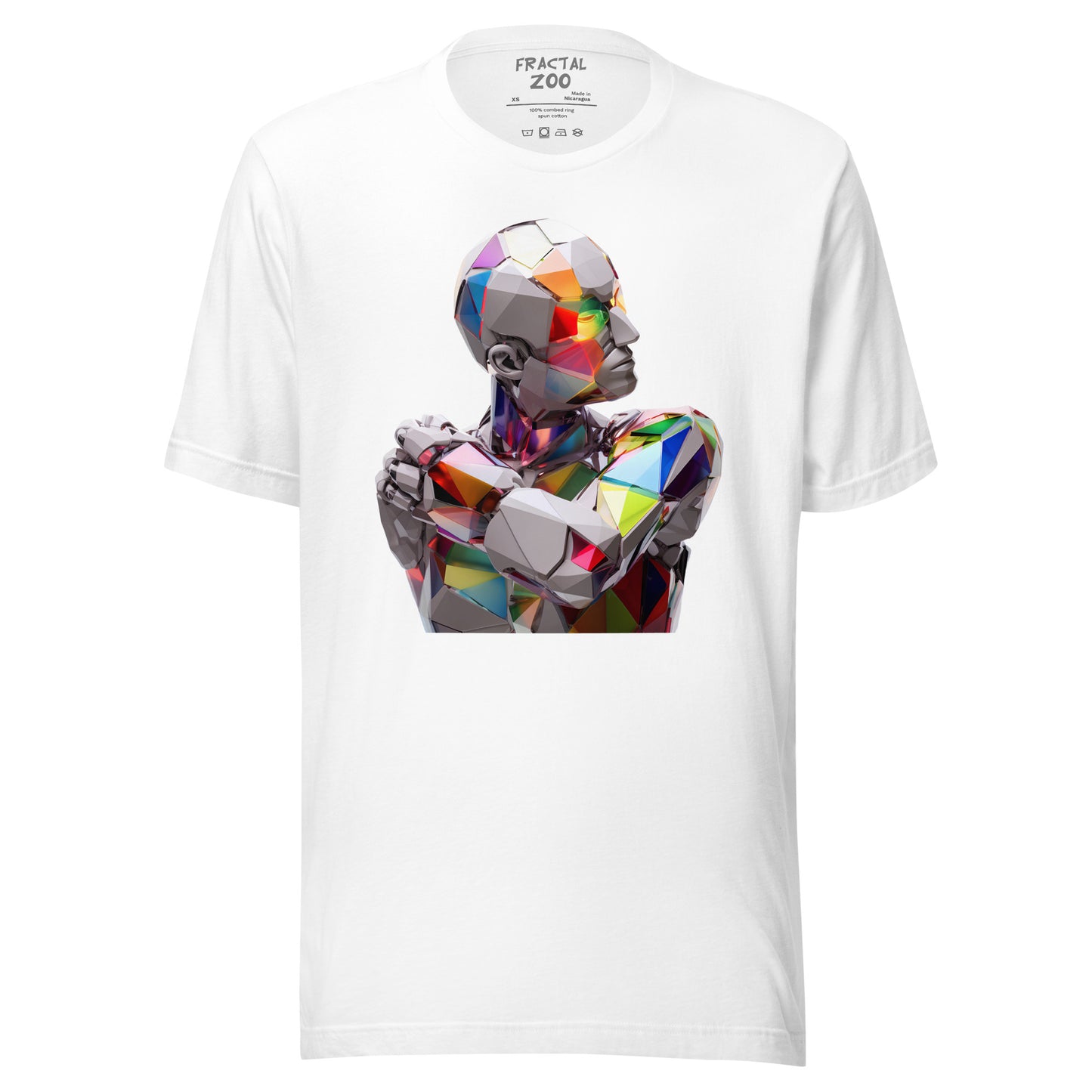 Thoughtful Android - Reflective Robot T-Shirt for Tech Enthusiasts