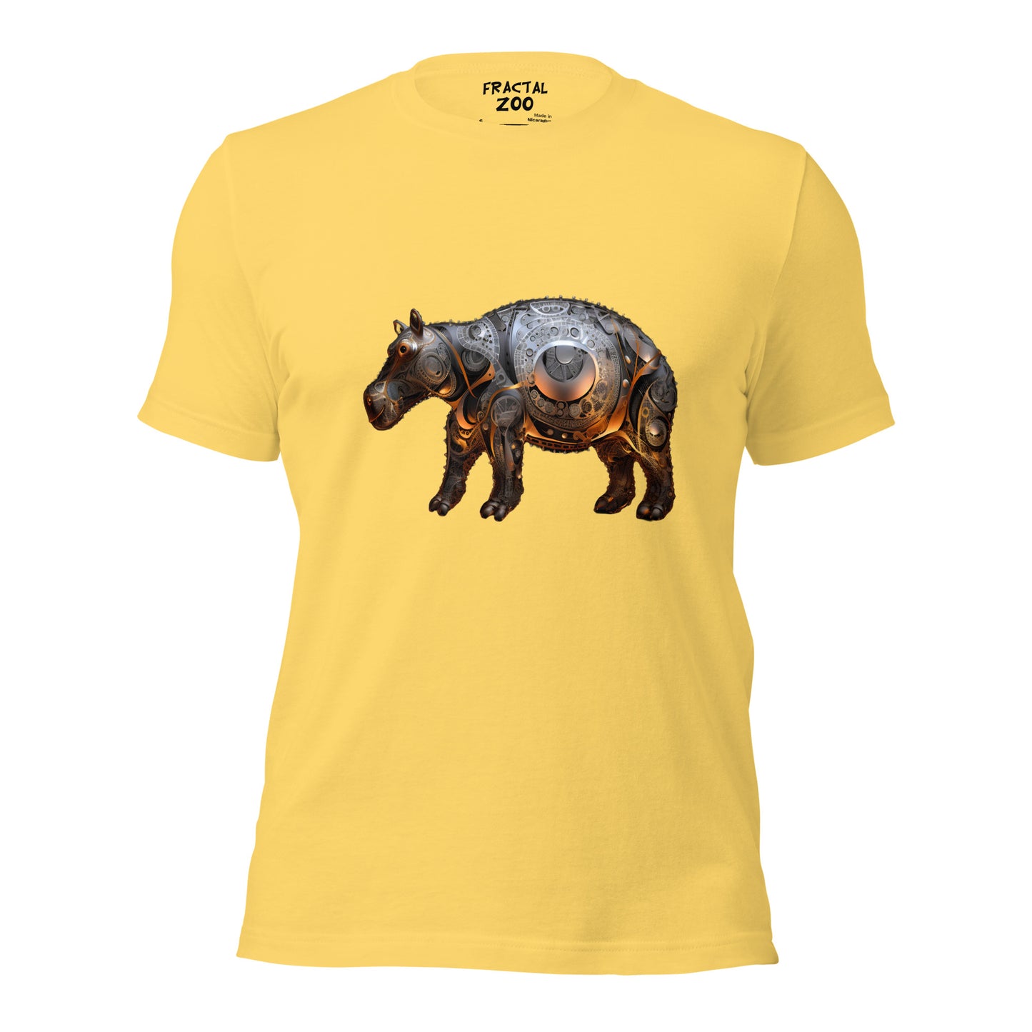 Celebrate Nature's Grandeur with Hippo Enigma Fractal Art T-Shirt