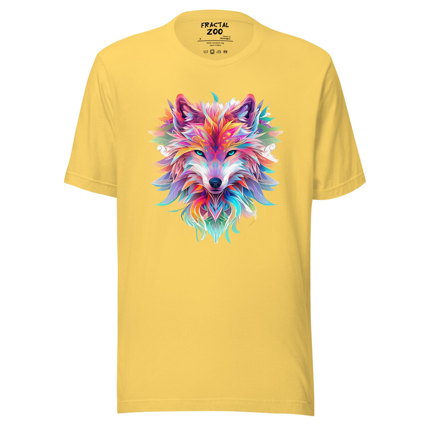 Vibrant Spirit Wolf Tee | Artistic and Sustainable T-Shirt