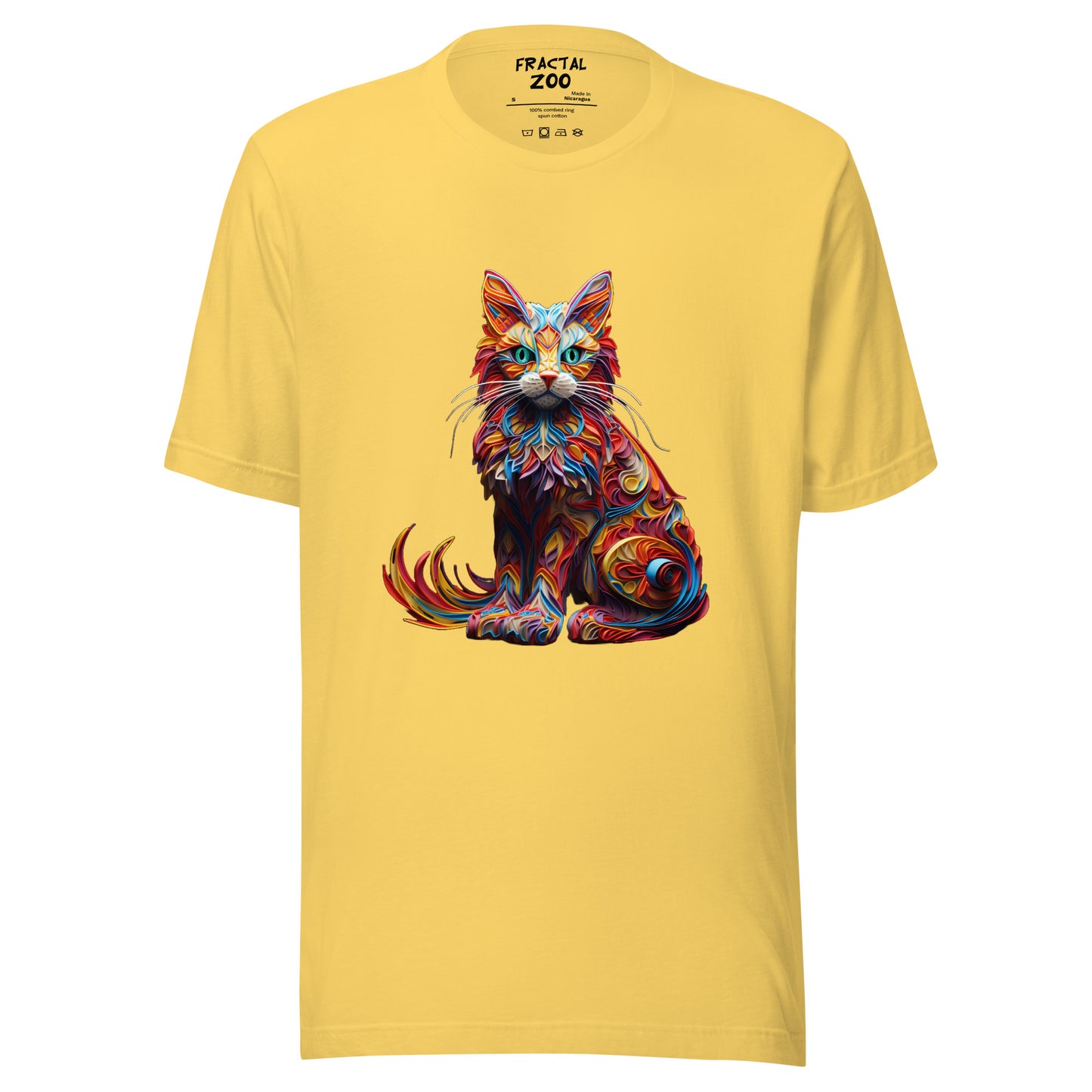 Feline Euphoria Unisex t-shirt | Unique Blend of Art and Nature in Eco-Conscious Fashion