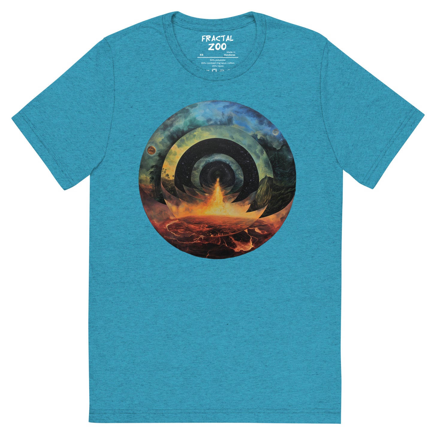 Elemental Aura - Concentric Rings T-Shirt for Nature Enthusiasts