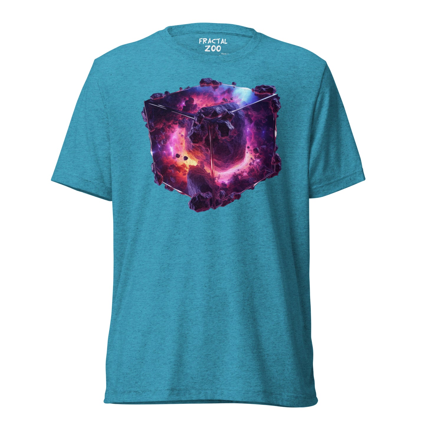 Cosmic Cube Collision - Asteroid Themed T-Shirt for Space Enthusiasts