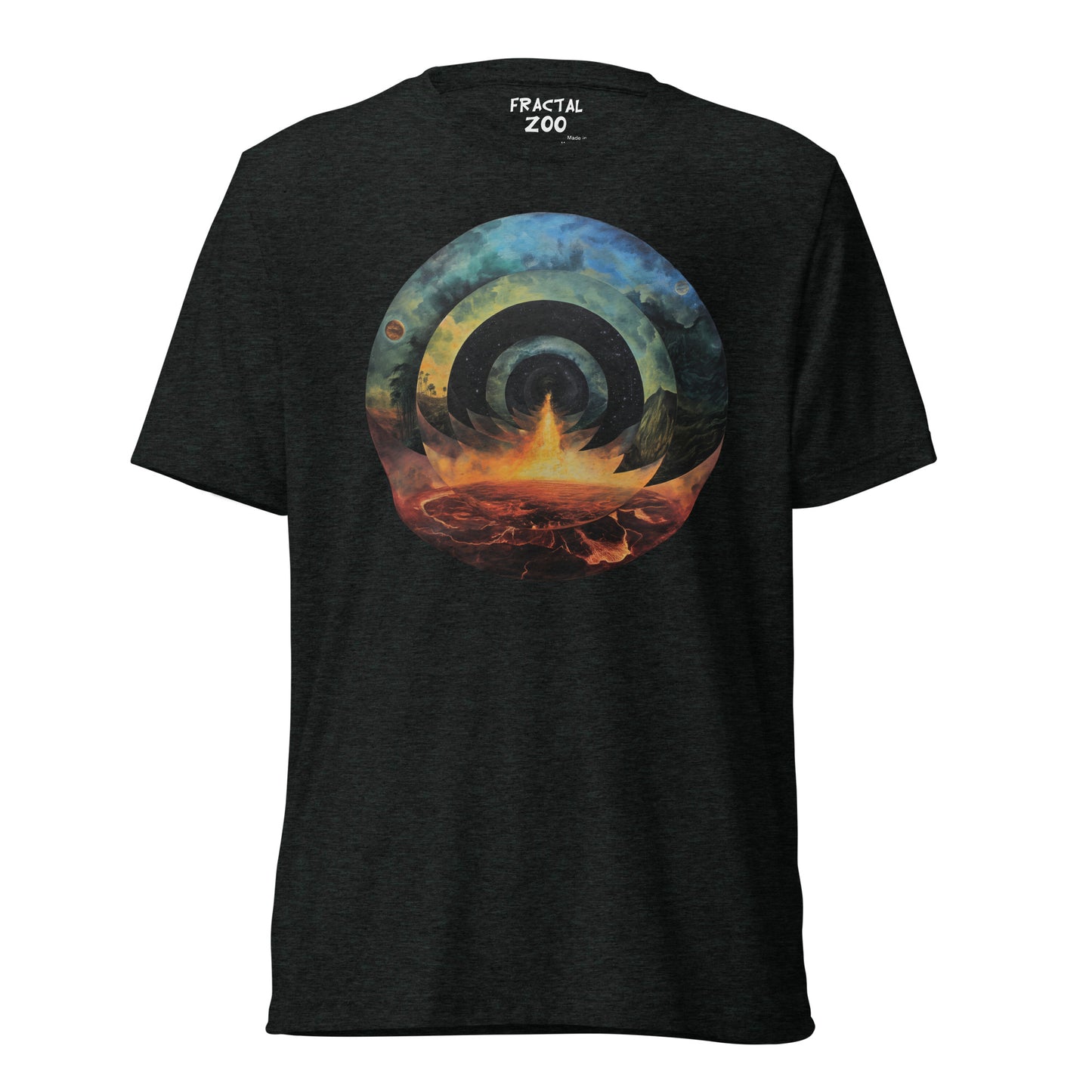 Elemental Aura - Concentric Rings T-Shirt for Nature Enthusiasts