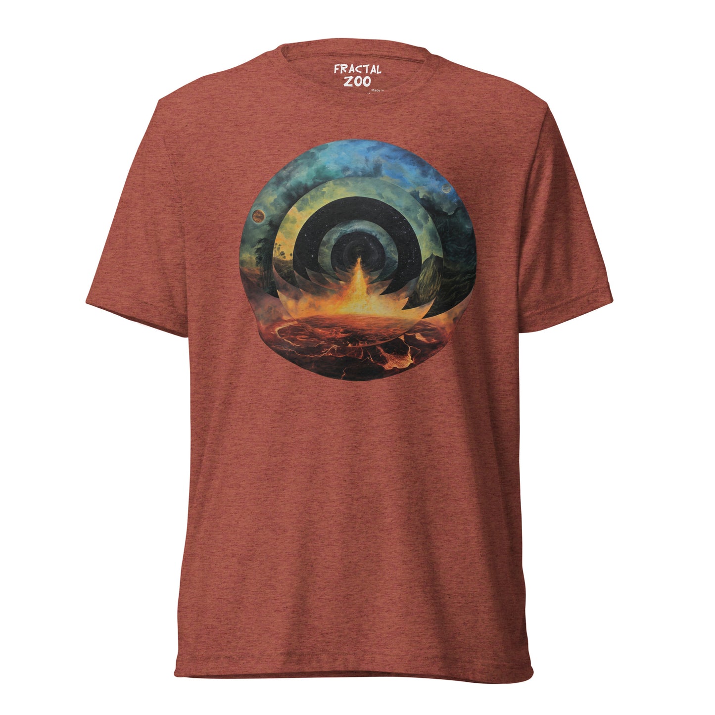 Elemental Aura - Concentric Rings T-Shirt for Nature Enthusiasts