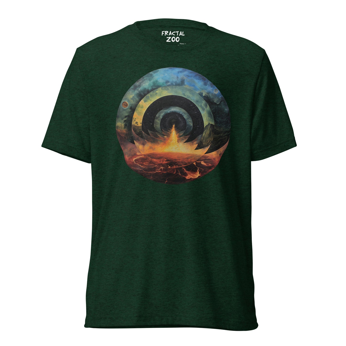 Elemental Aura - Concentric Rings T-Shirt for Nature Enthusiasts