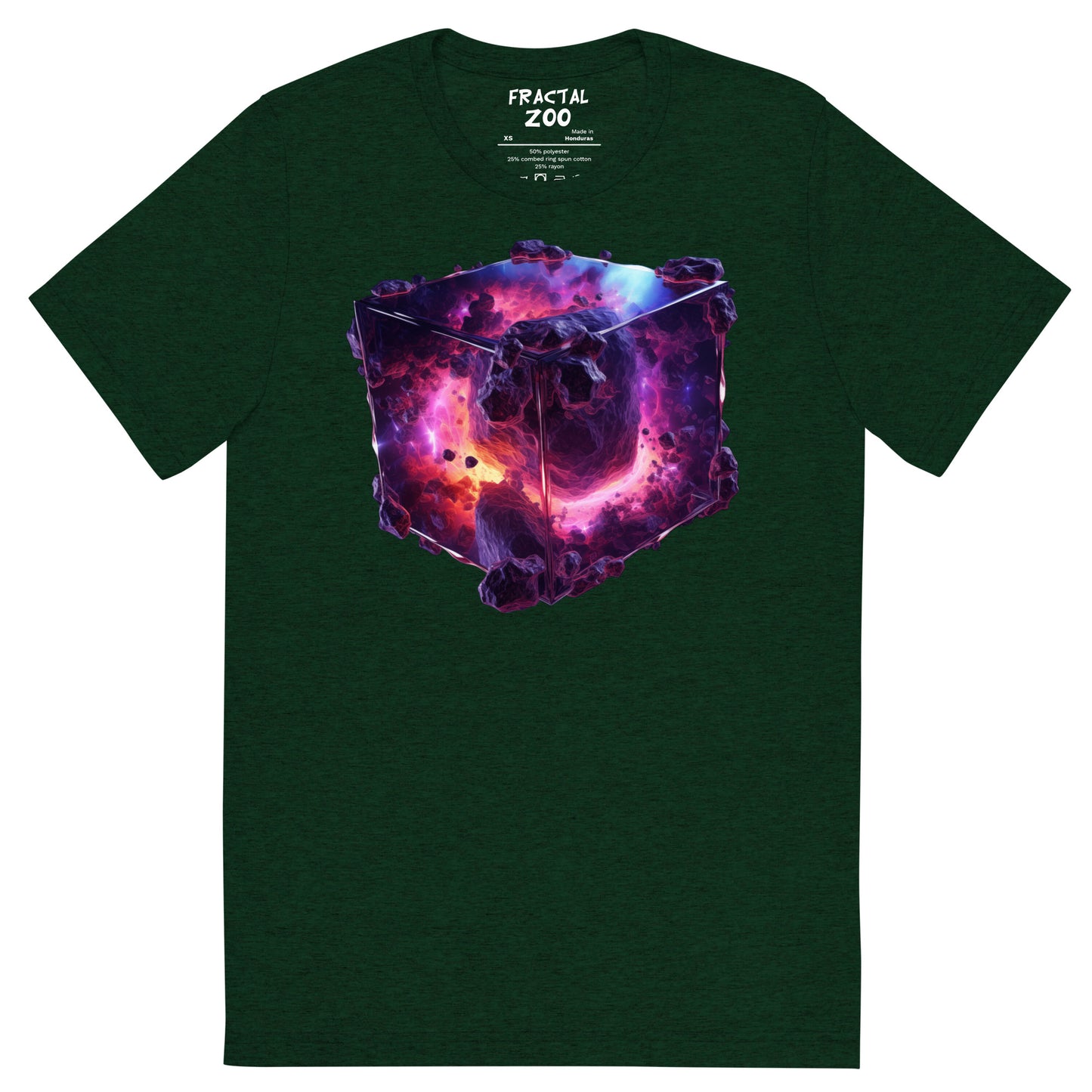 Cosmic Cube Collision - Asteroid Themed T-Shirt for Space Enthusiasts