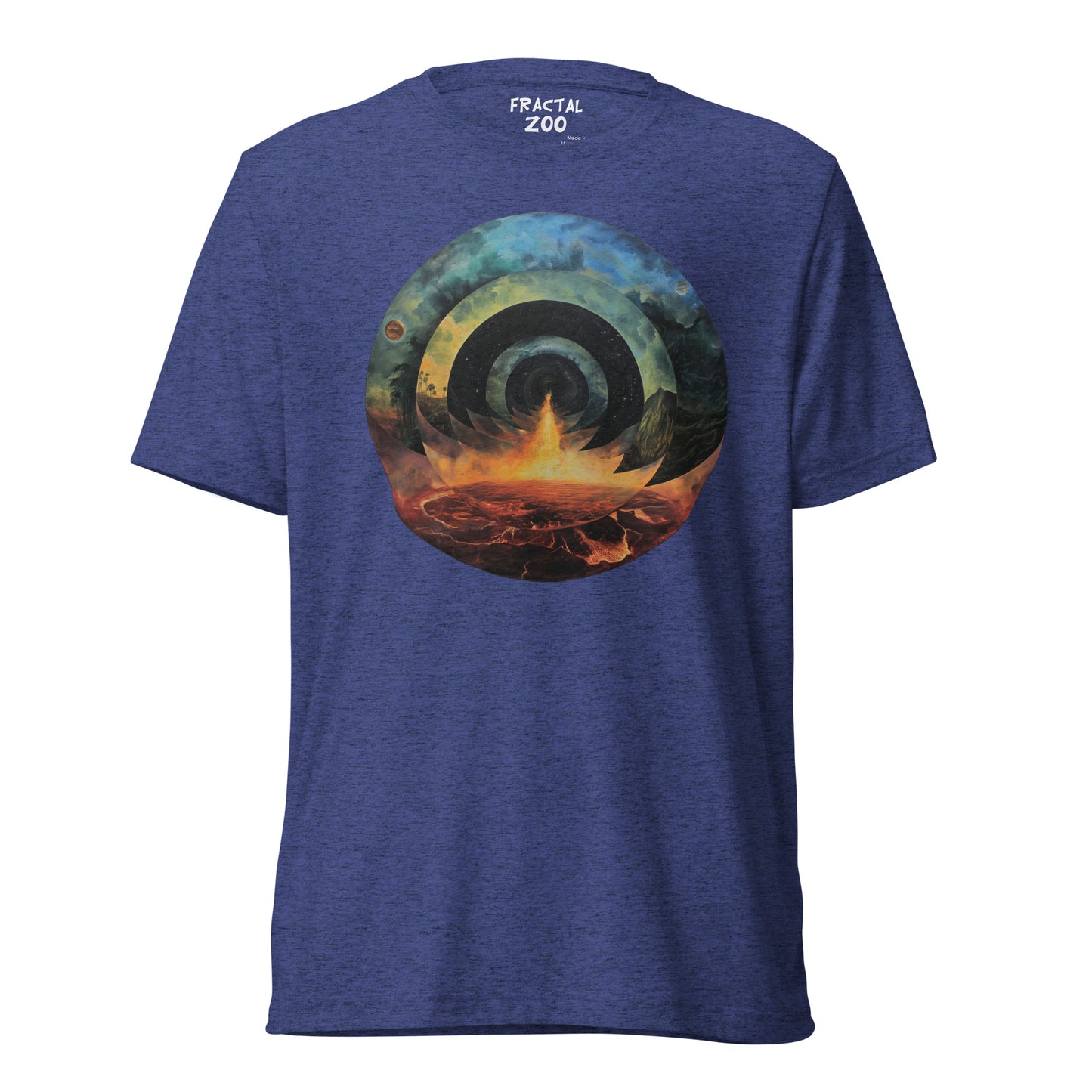 Elemental Aura - Concentric Rings T-Shirt for Nature Enthusiasts