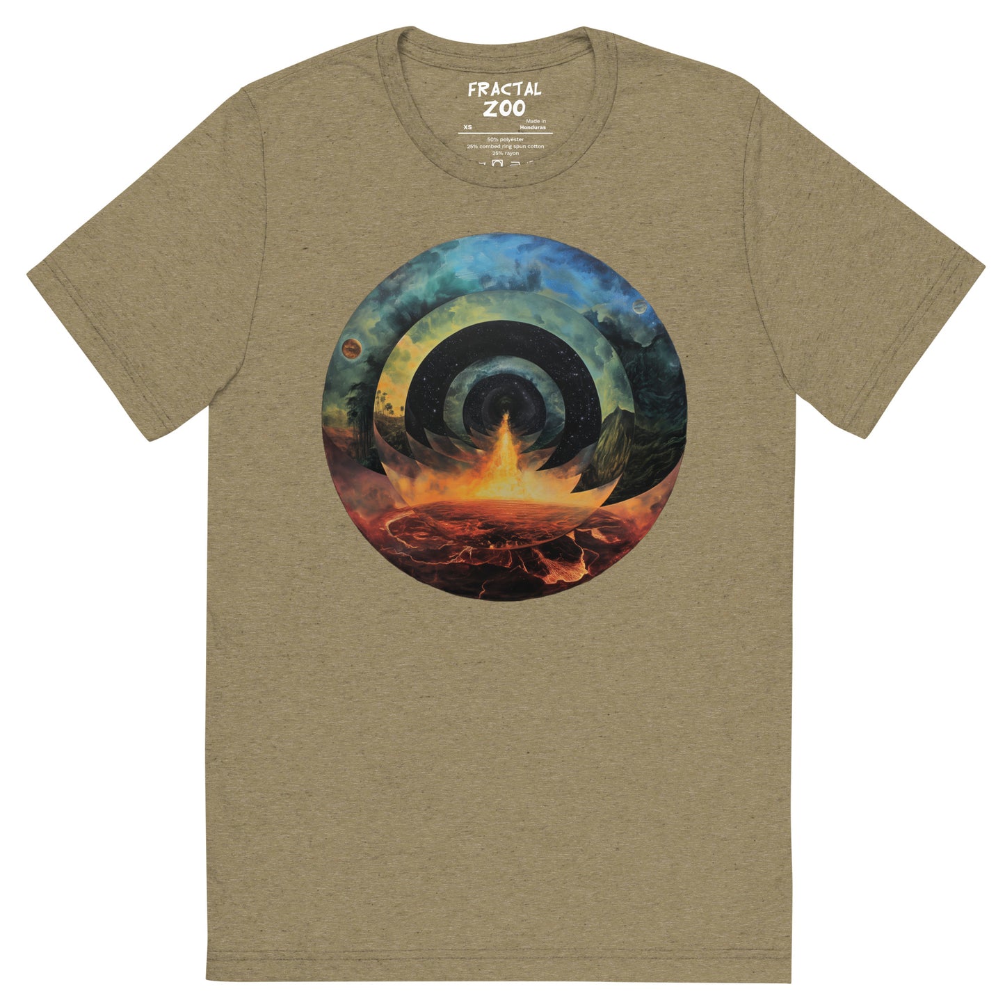 Elemental Aura - Concentric Rings T-Shirt for Nature Enthusiasts