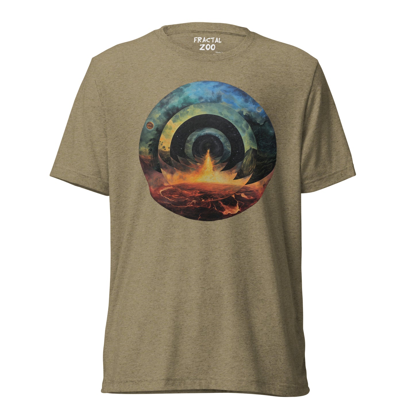 Elemental Aura - Concentric Rings T-Shirt for Nature Enthusiasts