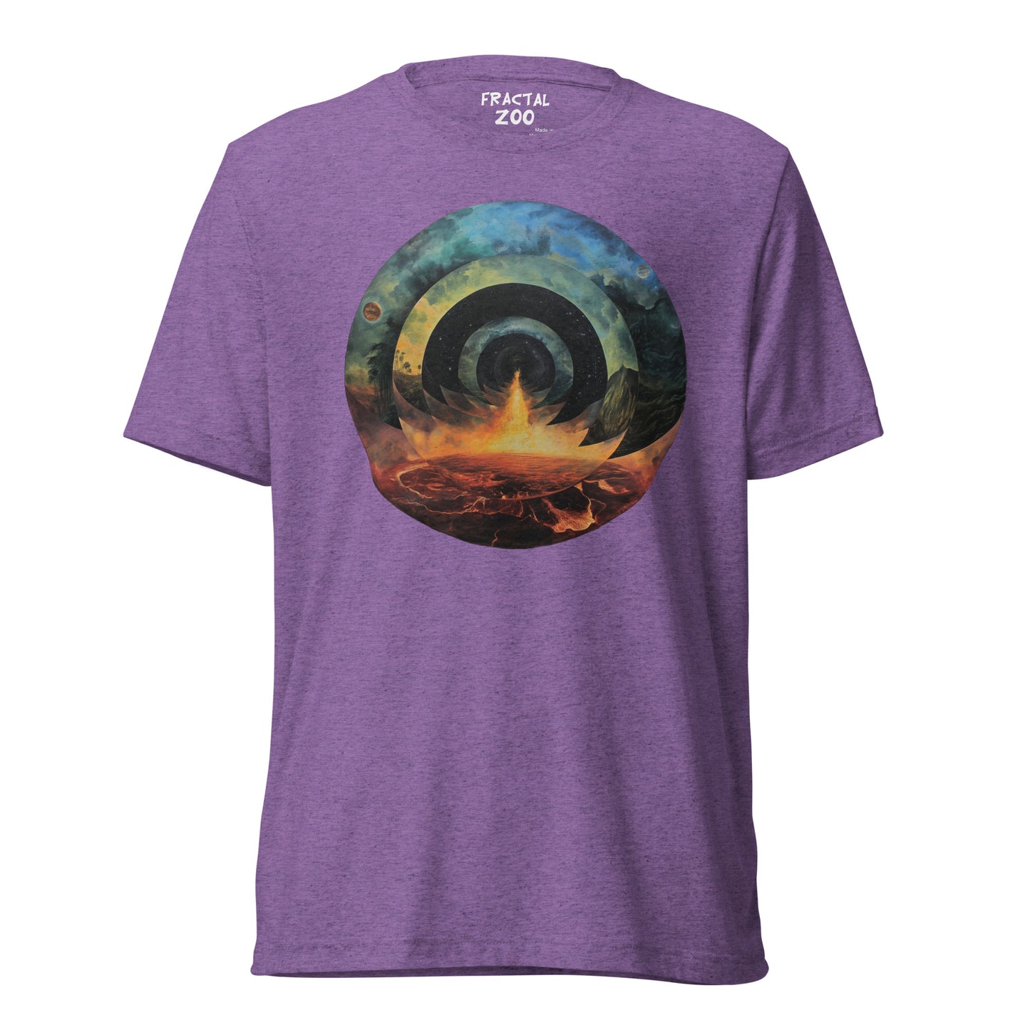 Elemental Aura - Concentric Rings T-Shirt for Nature Enthusiasts