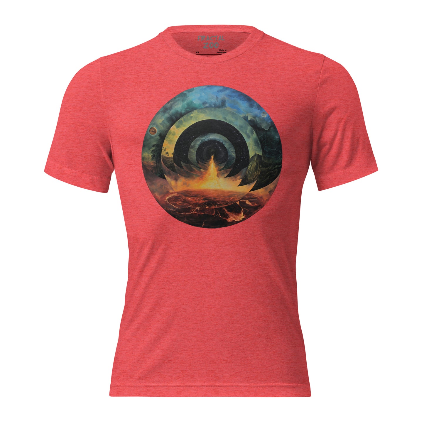 Elemental Aura - Concentric Rings T-Shirt for Nature Enthusiasts