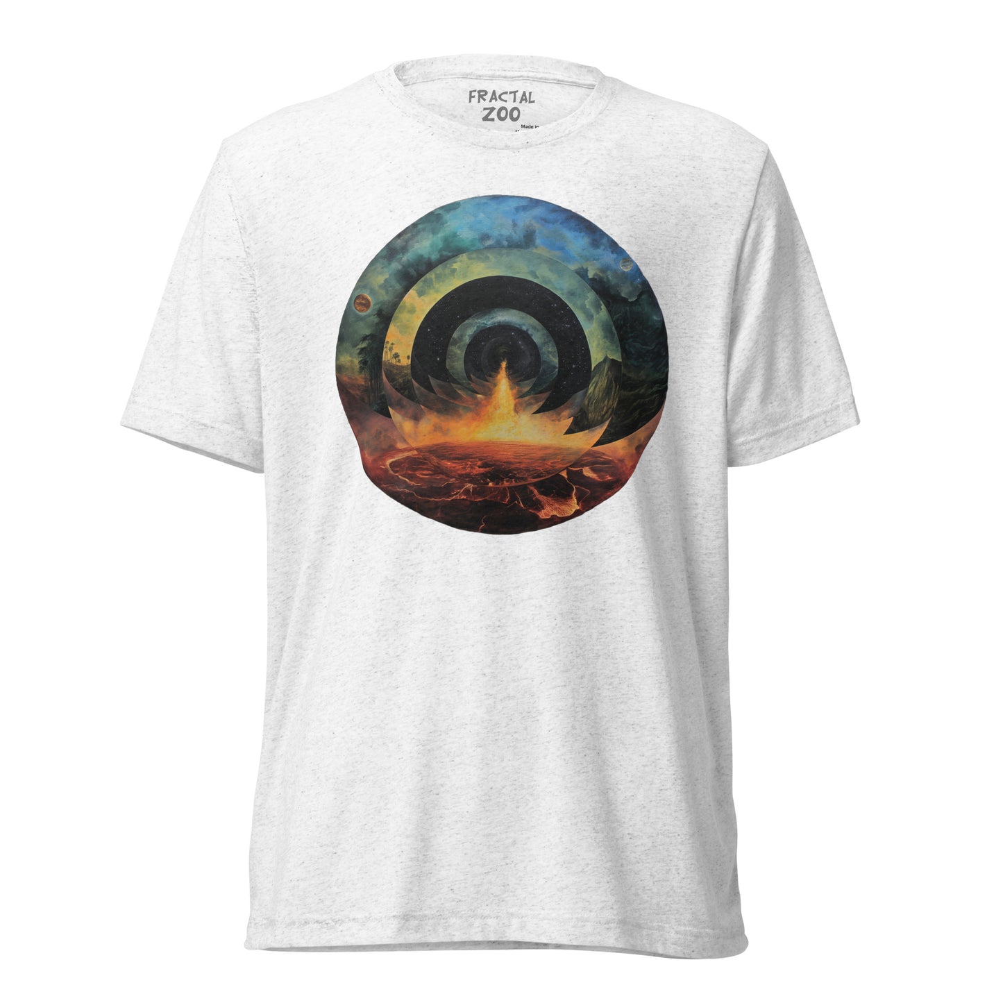 Elemental Aura - Concentric Rings T-Shirt for Nature Enthusiasts