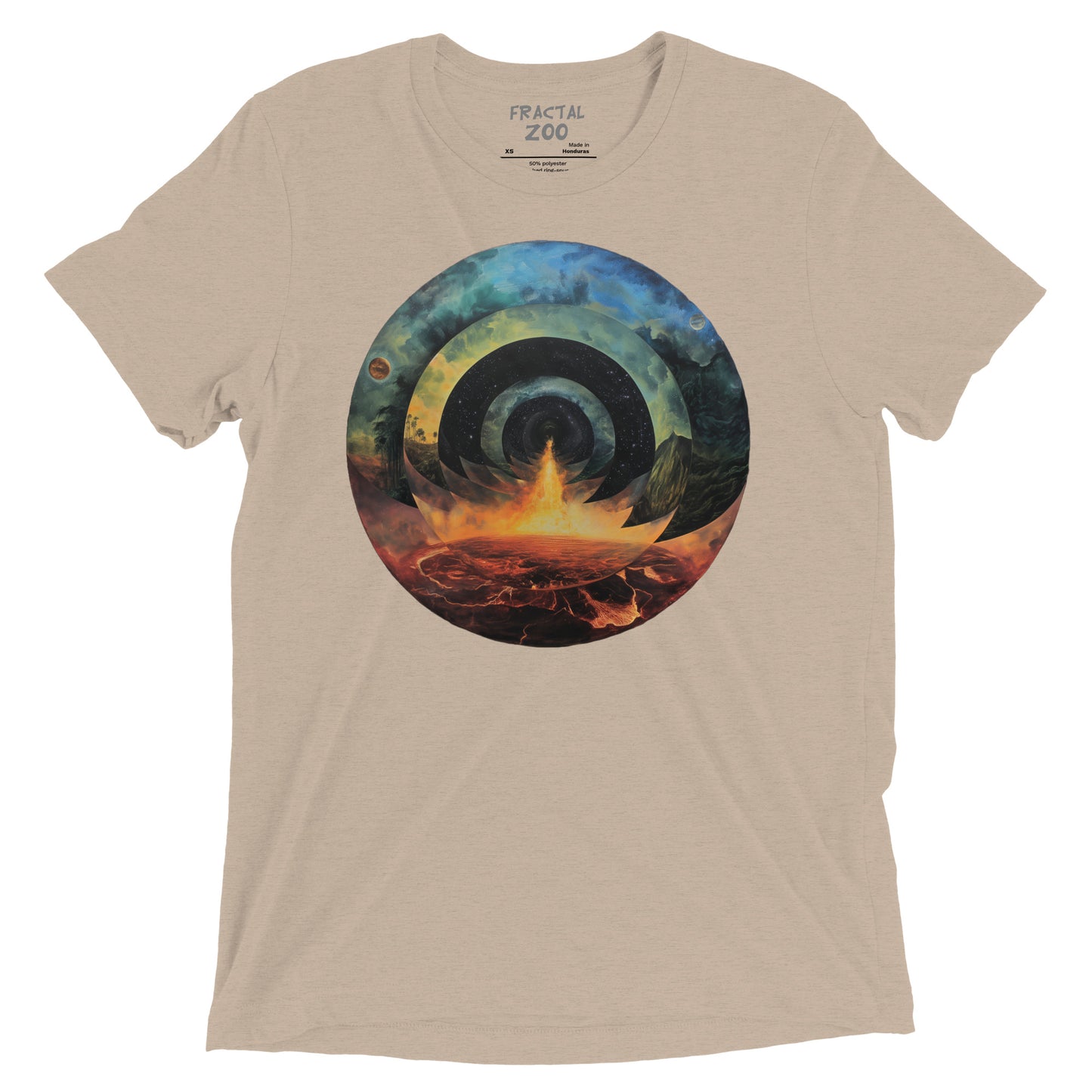 Elemental Aura - Concentric Rings T-Shirt for Nature Enthusiasts