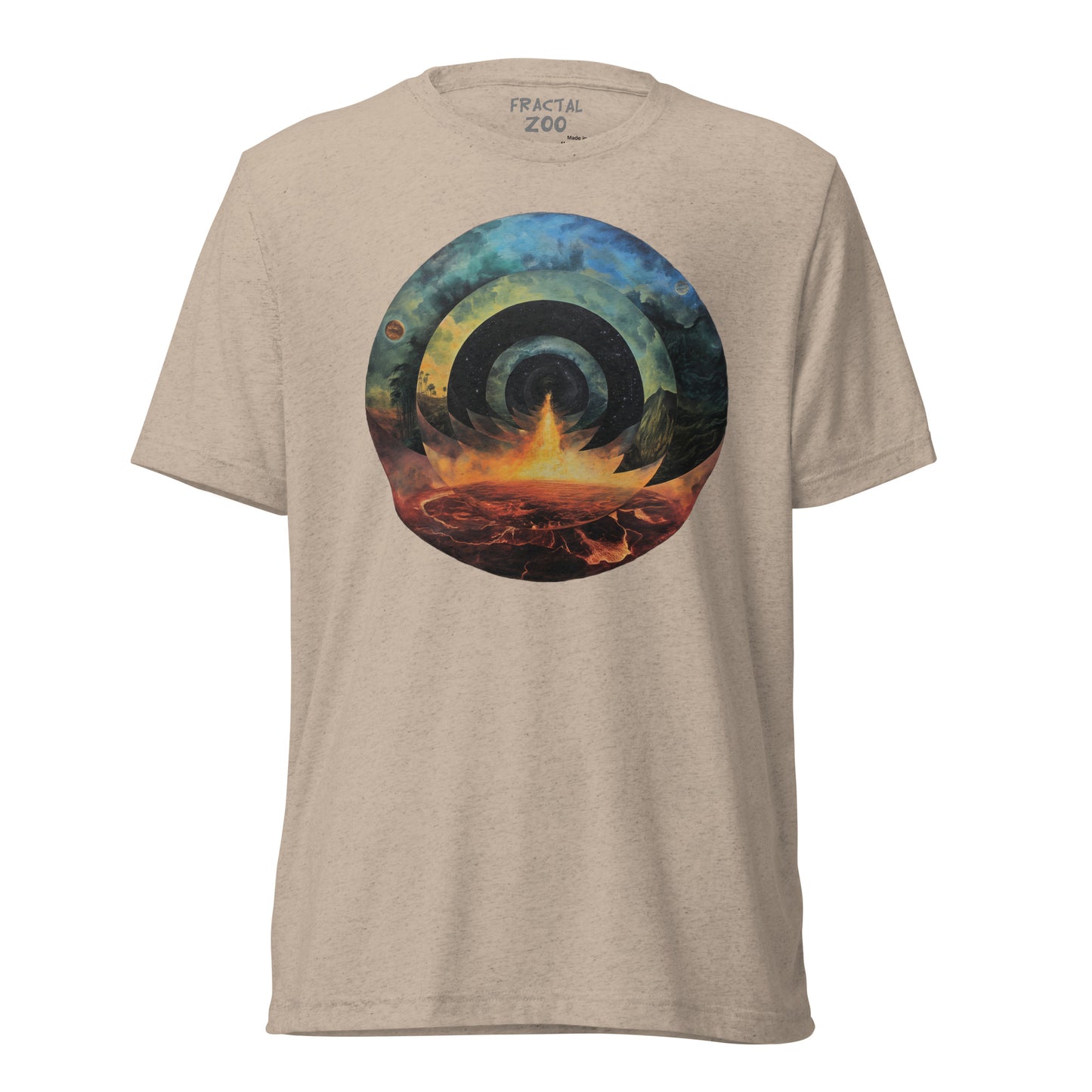 Elemental Aura - Concentric Rings T-Shirt for Nature Enthusiasts