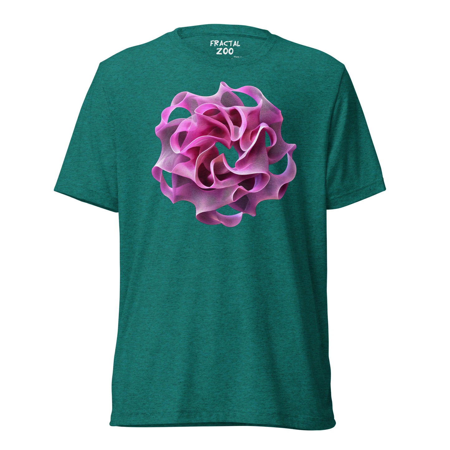 Rose Torus Elegance - Fractal Flower T-Shirt for Art and Science Enthusiasts